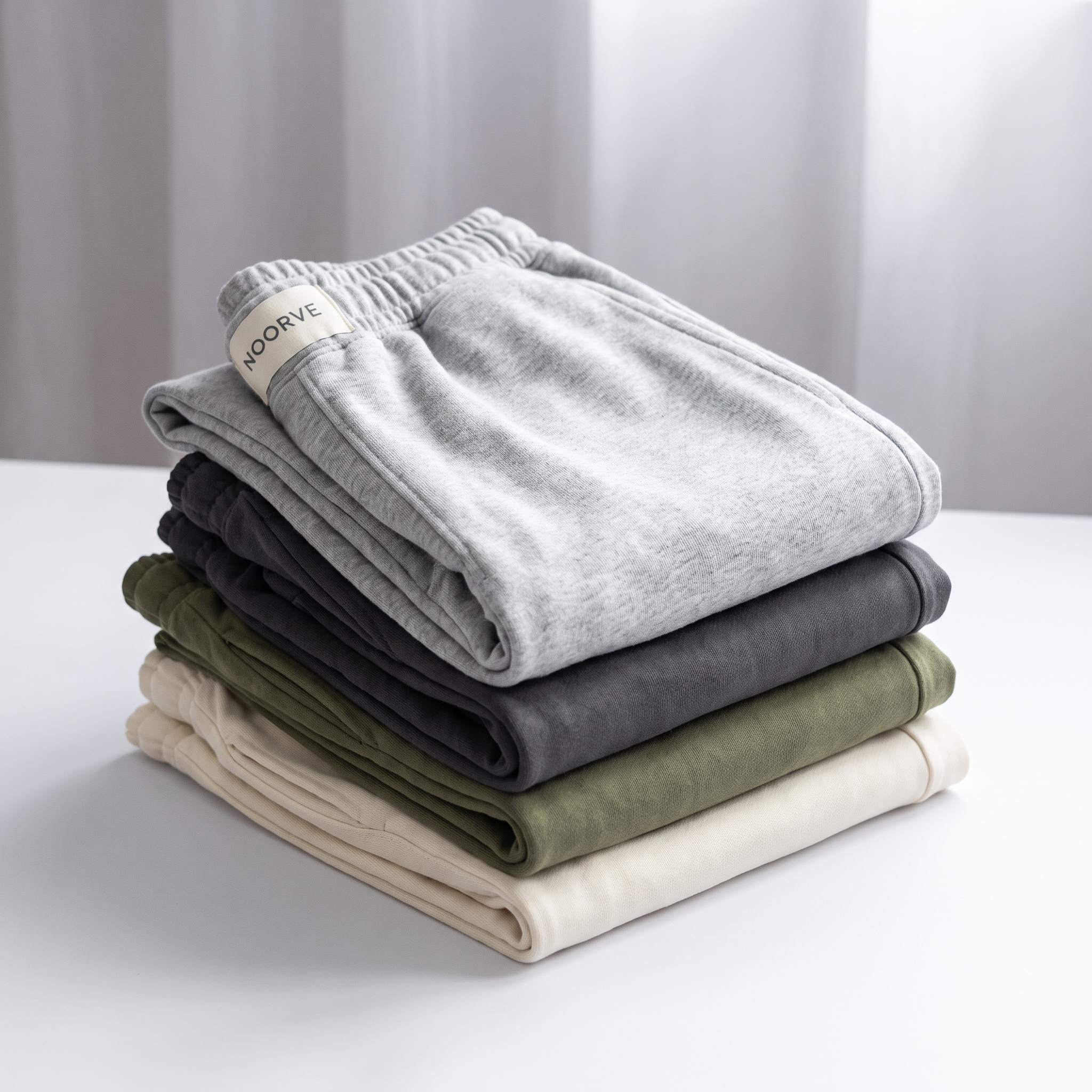 Noorvé Bottoms collection banner with brand tag