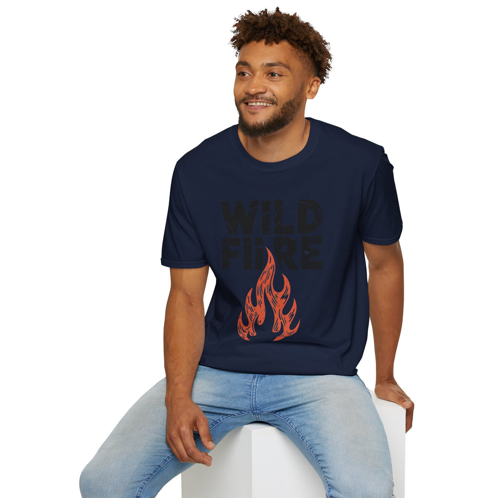 Wild Fire Graphic T‑Shirt — Bold Flame Typography Tee