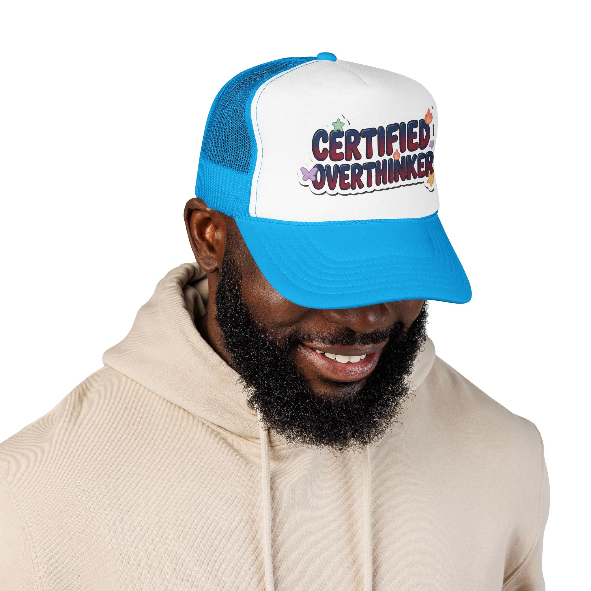 Trucker Hat — "Certified Overthinker" Foam Patch Cap