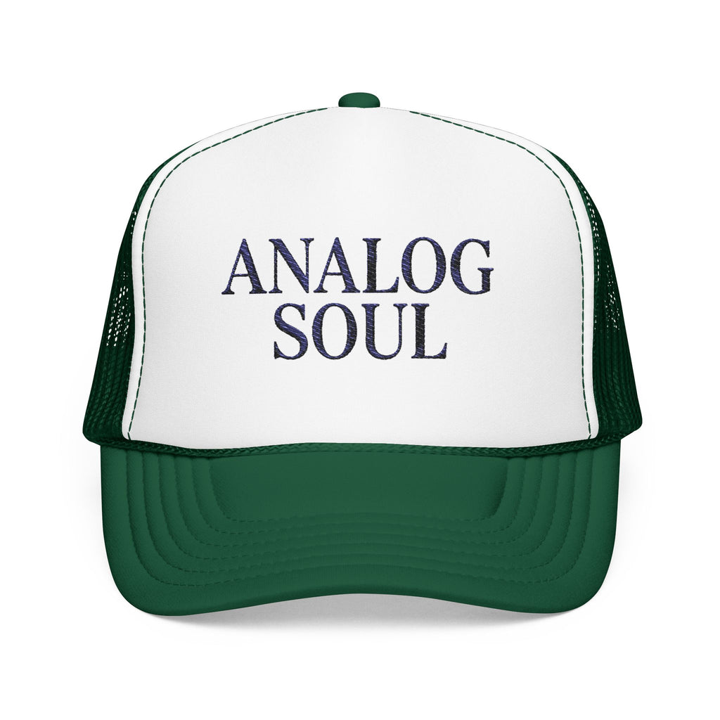 Analog Soul Trucker Hat — Retro Music-Inspired Foam Mesh Cap | Noorve | Hats