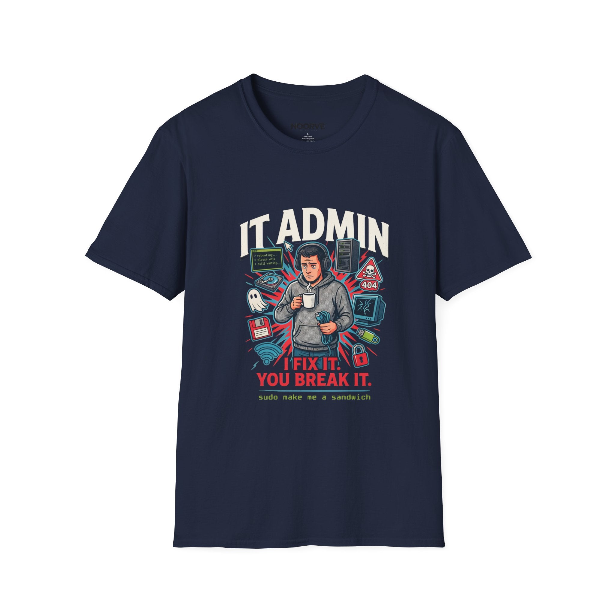 IT Admin T‑Shirt – "I Fix It If You Break It" Graphic Tee for Tech Professionals