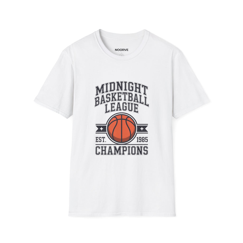 Midnight Basketball League T-Shirt — Vintage Champs Graphic Tee | Noorve | T-Shirt