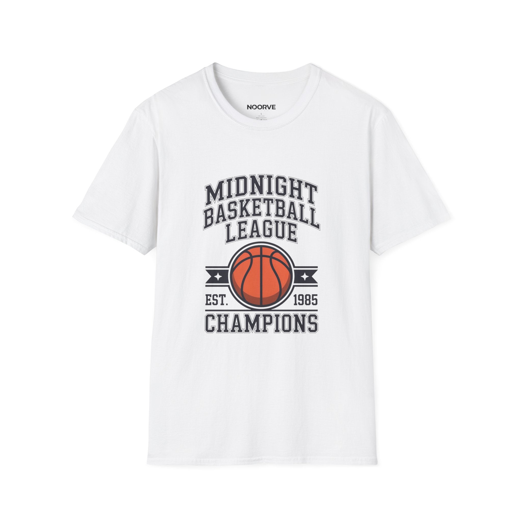 Midnight Basketball League T-Shirt — Vintage Champs Graphic Tee | Noorve | T-Shirt