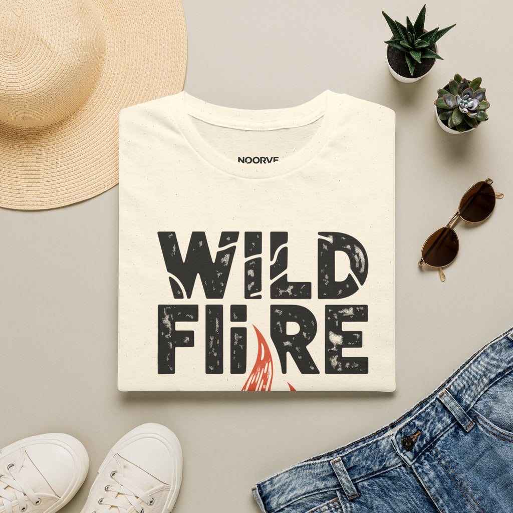 Wild Fire Graphic T‑Shirt — Bold Flame Typography Tee