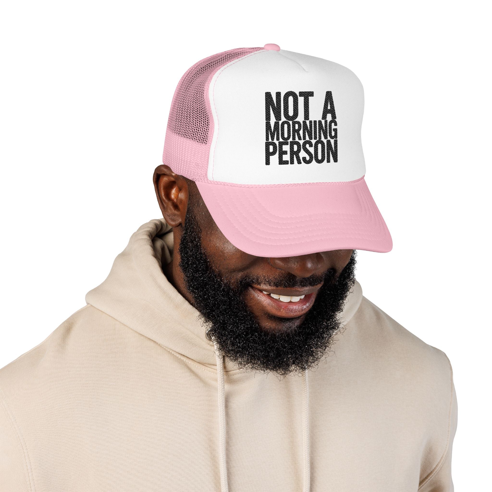 Trucker Hat — NOLA Music Person Glitter Text Foam Mesh Cap