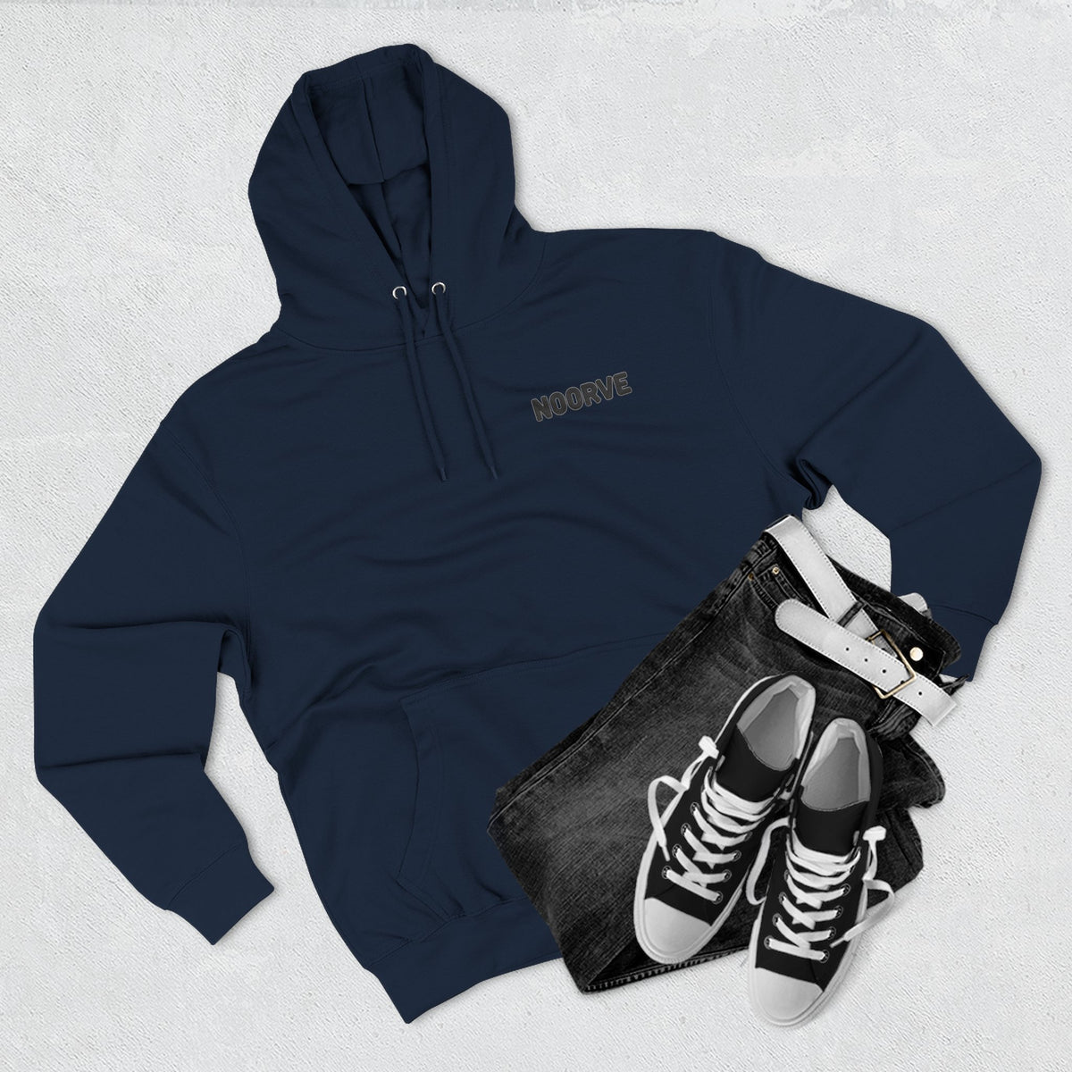 Bear Graphic Hoodie — Casual Streetwear Pullover with Yellow Bear Illustration