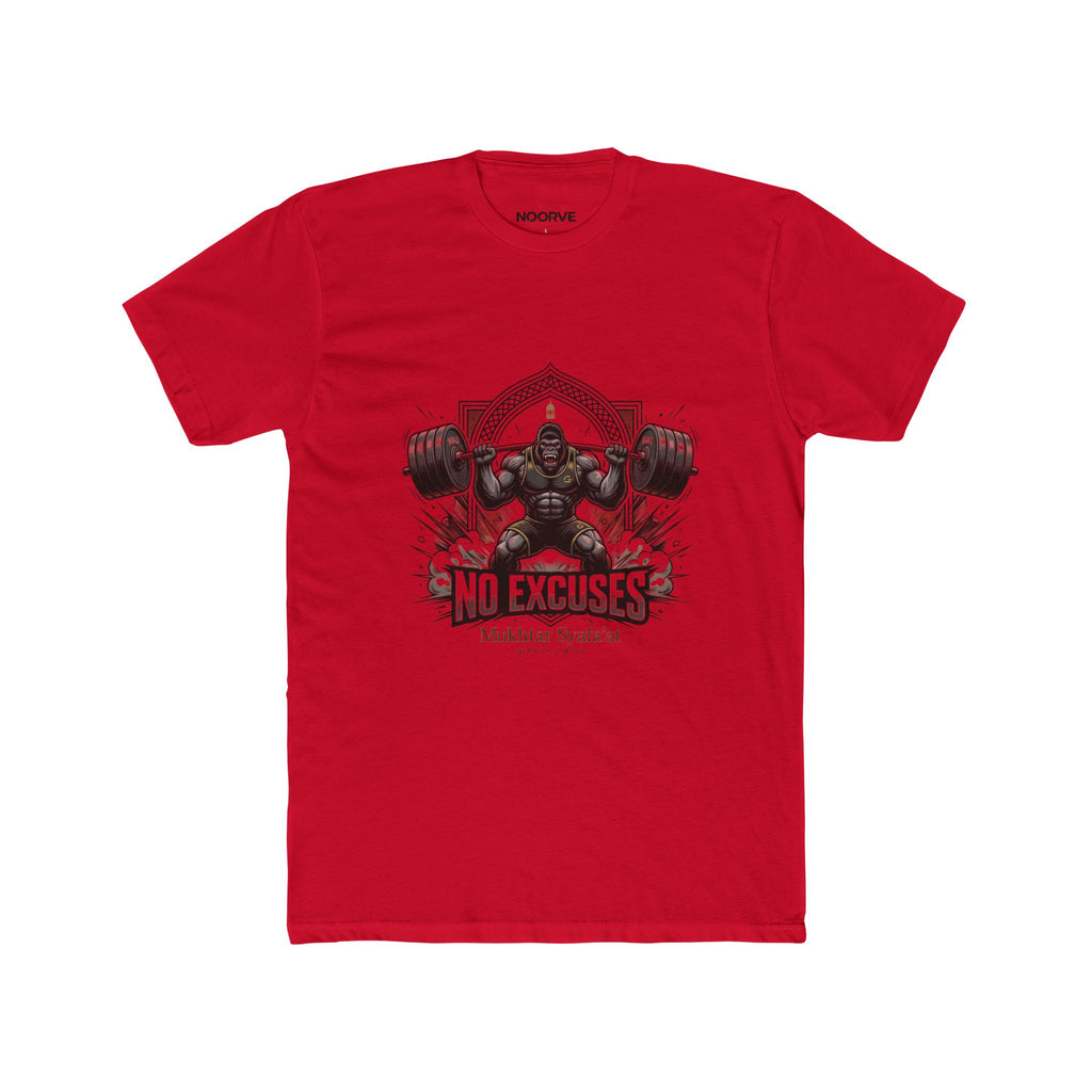 No Excuses Weightlifting Tee — Motivational Gym T-Shirt for Lifters