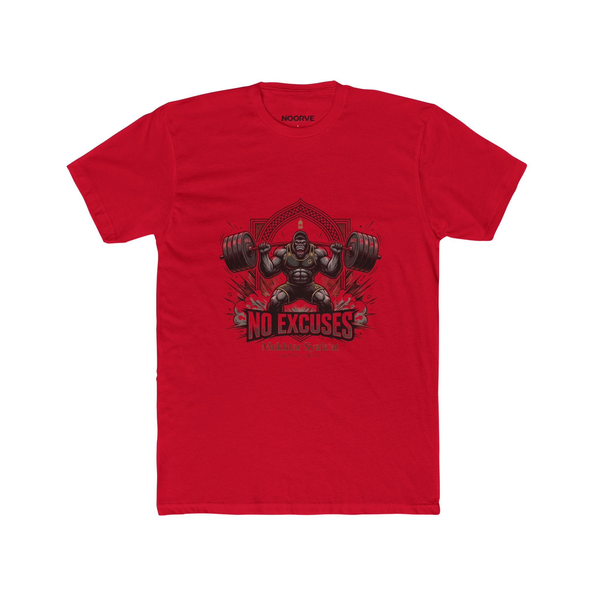 No Excuses Weightlifting Tee — Motivational Gym T-Shirt for Lifters