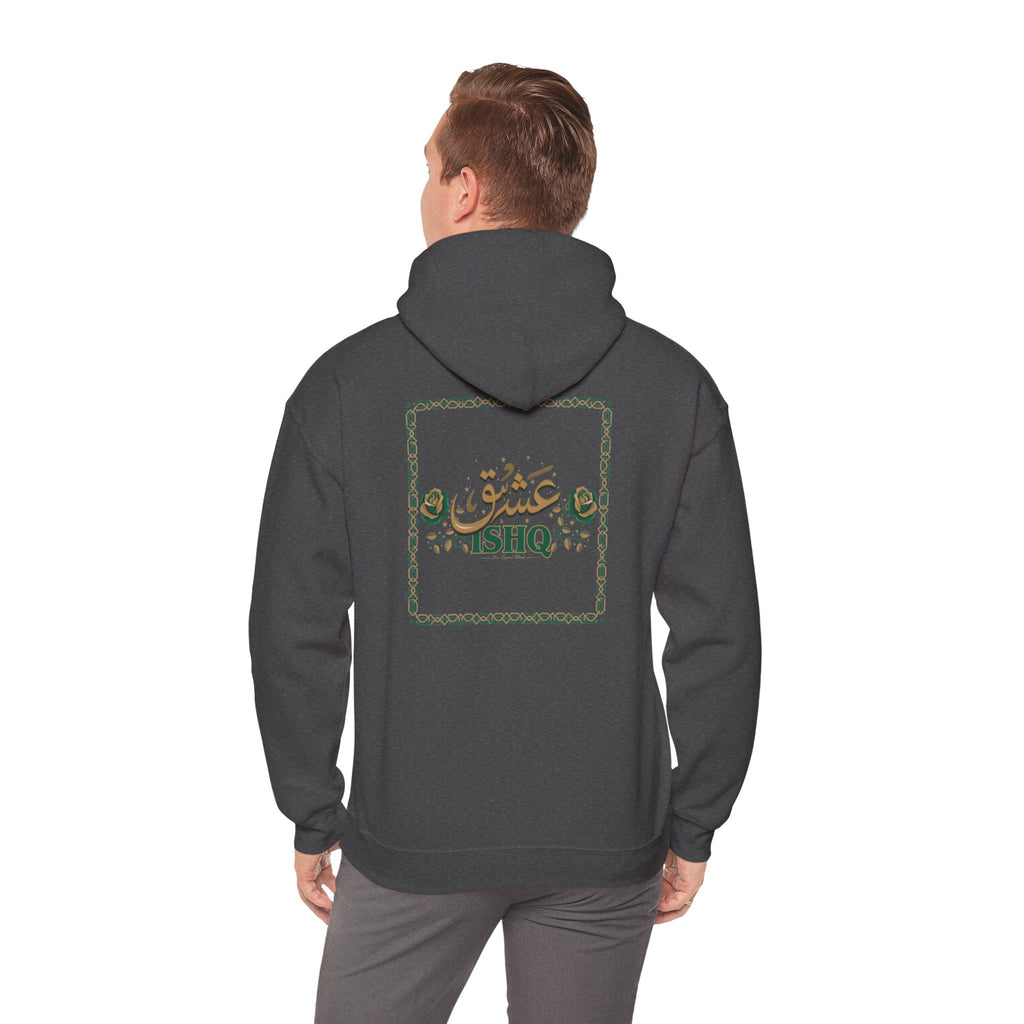 Noorve 'ISHQ' Script Hoodie — Floral Arabic Love Graphic Pullover | Noorve | Hoodie