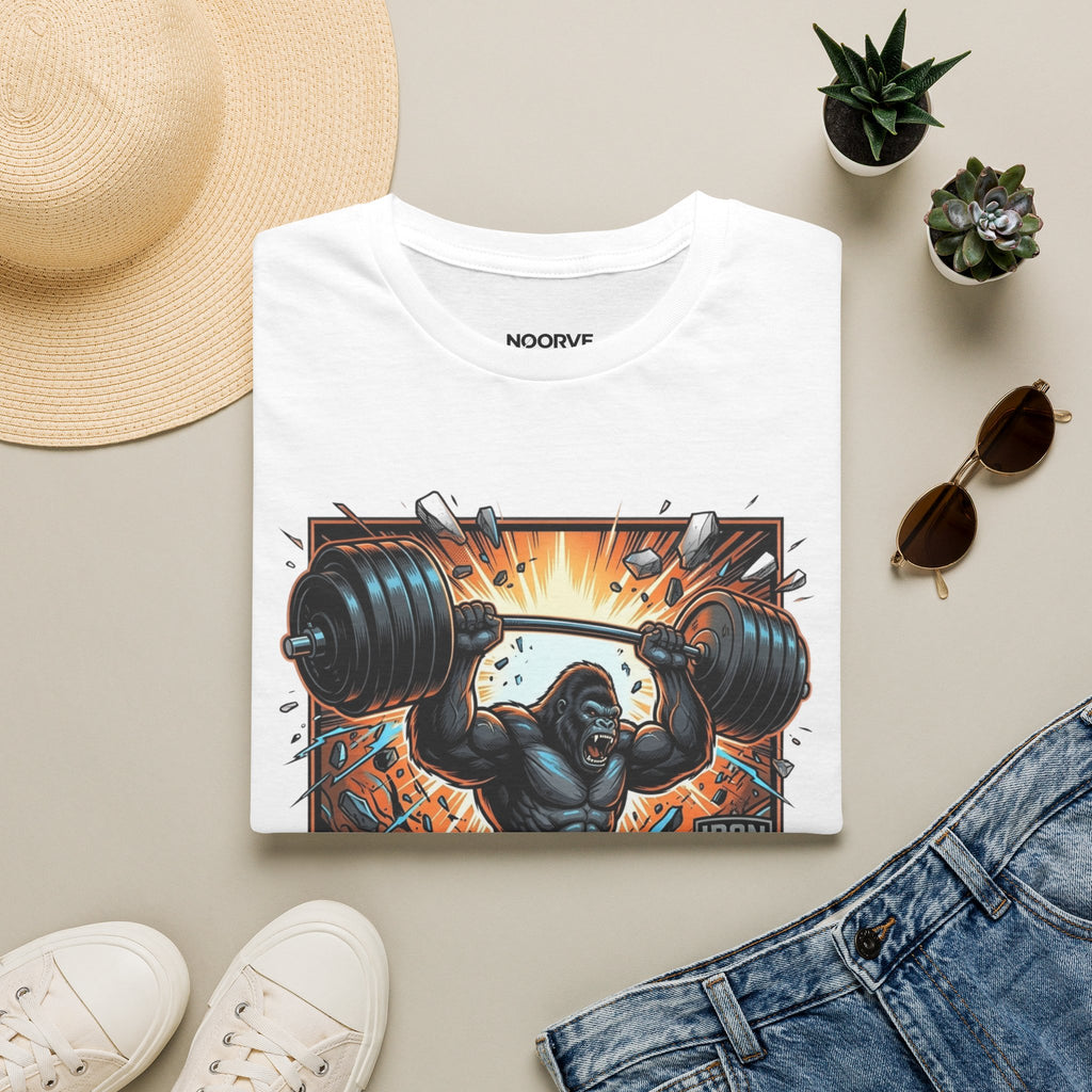 Motivational Weightlifting T-Shirt — 'No Excuses' Gorilla Gym Tee | Noorve | T-Shirt