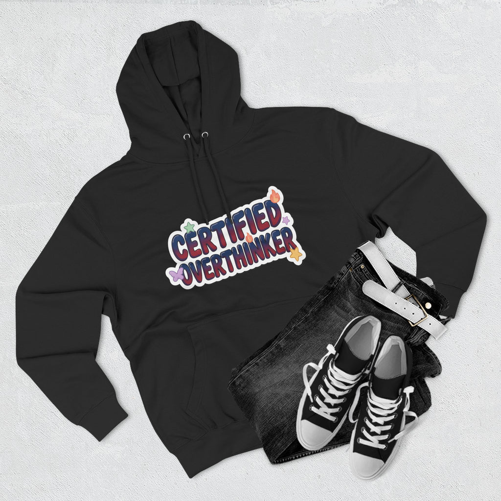 Hoodie — 'Certified Overthinker' & 'Anti Surfing Sun Club' Graphic Pullover