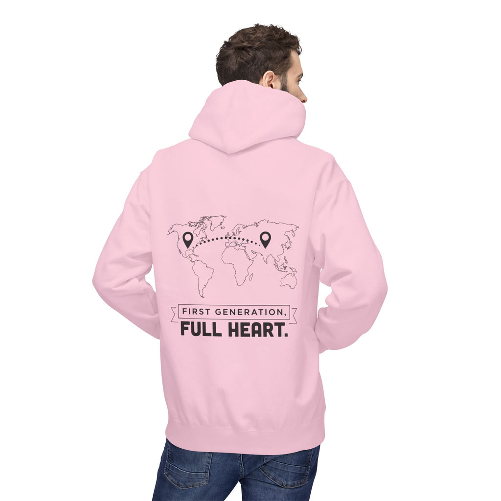 NoCrve 'First Generation, Full Heart' Hoodie — Inspirational Travel Map Pullover