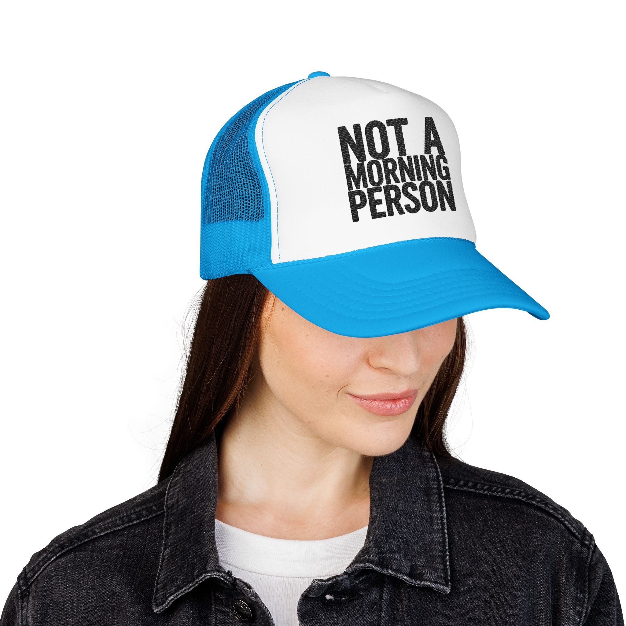 Trucker Hat — NOLA Music Person Glitter Text Foam Mesh Cap
