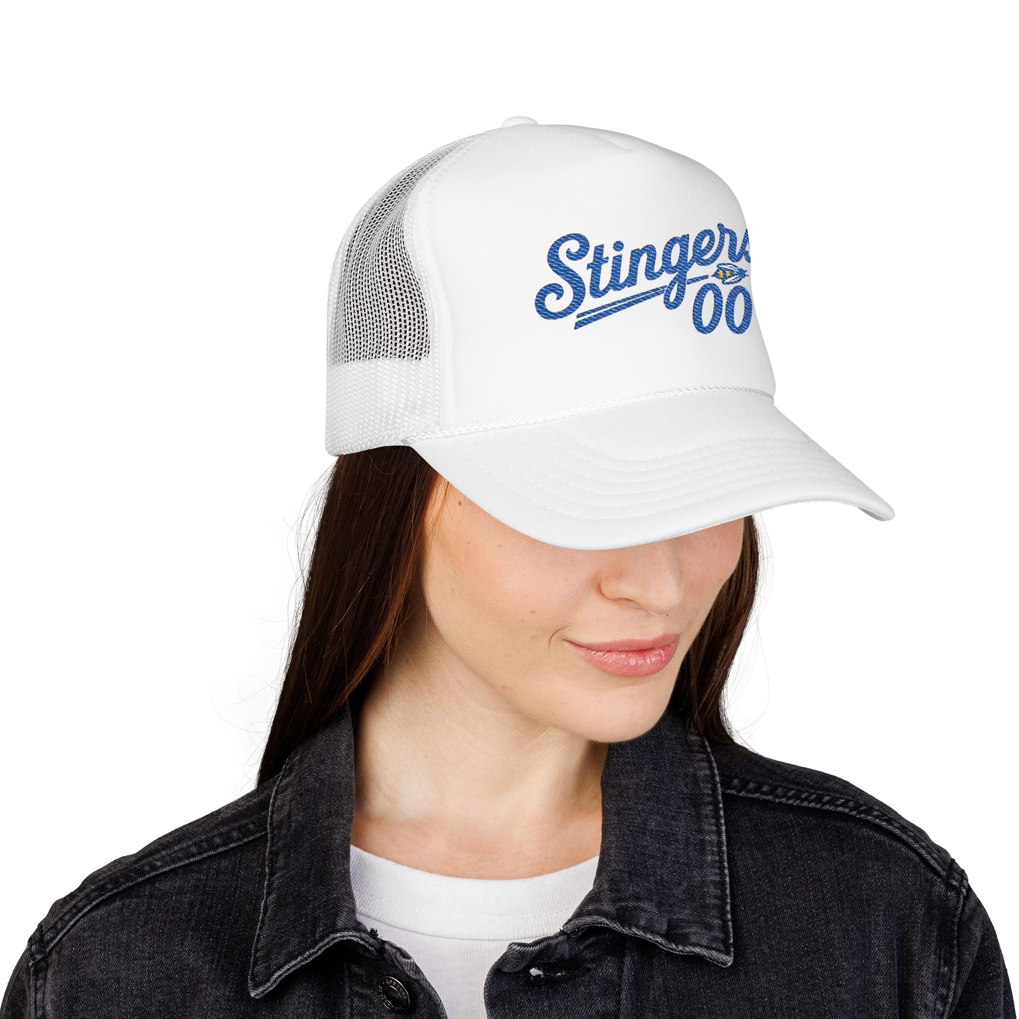 Stingers '00 Trucker Hat — Vintage Script Foam Mesh Cap