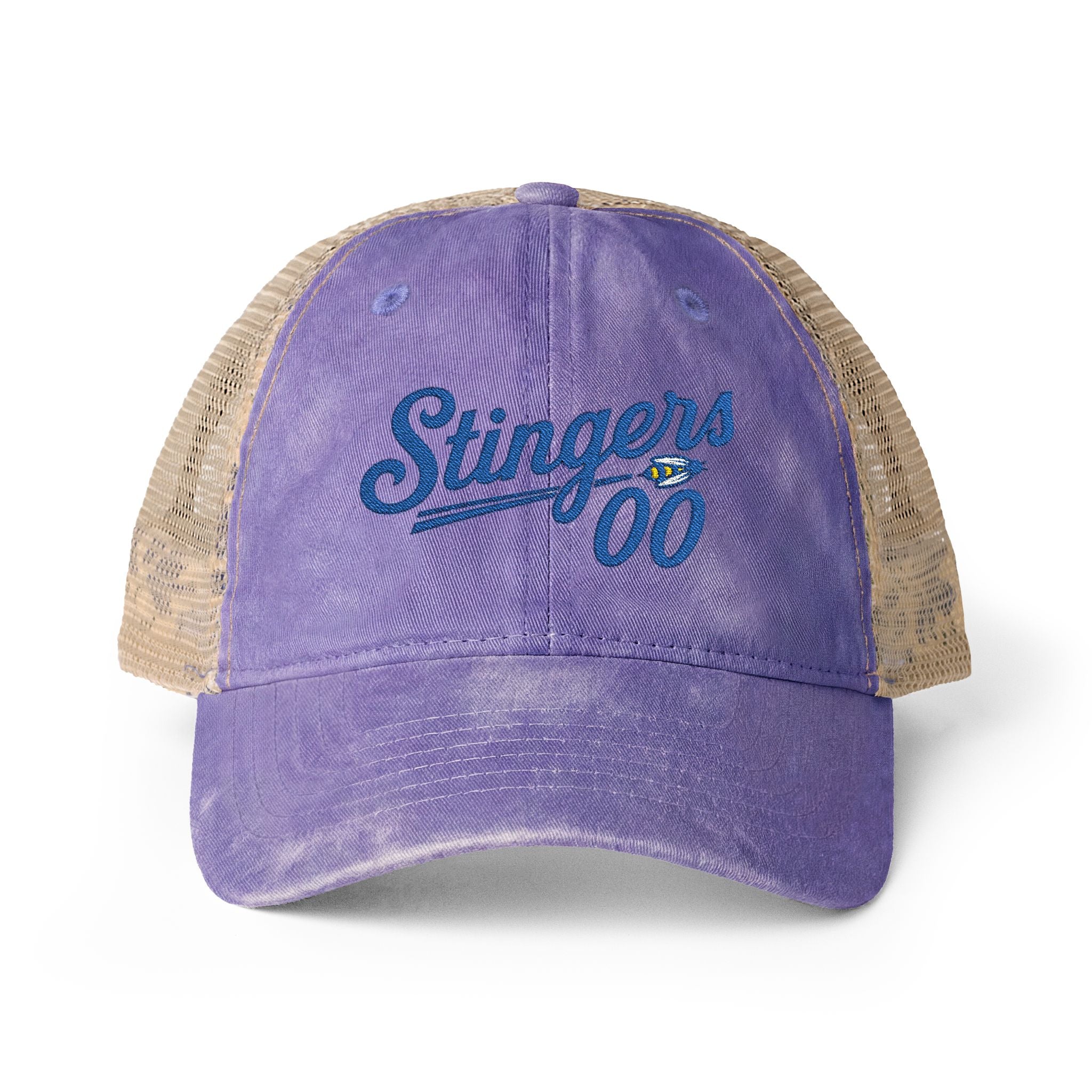 Black Leopard Print Washed Mesh-Back Cap