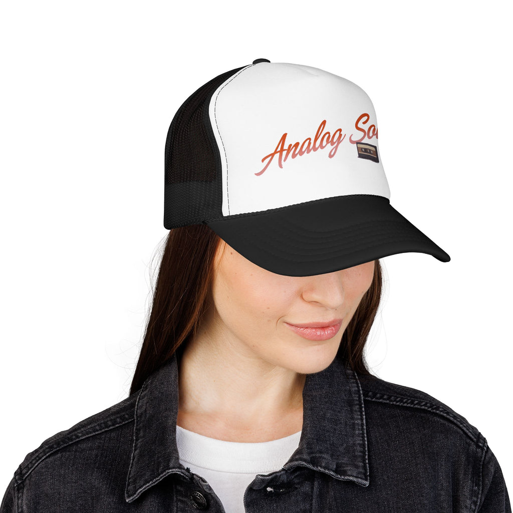 Analog Soul Trucker Hat — Retro Cassette Foam Trucker Cap