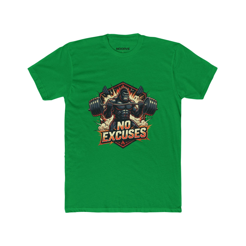 No Excuses Gym T‑Shirt — Motivational Weightlifting Tee