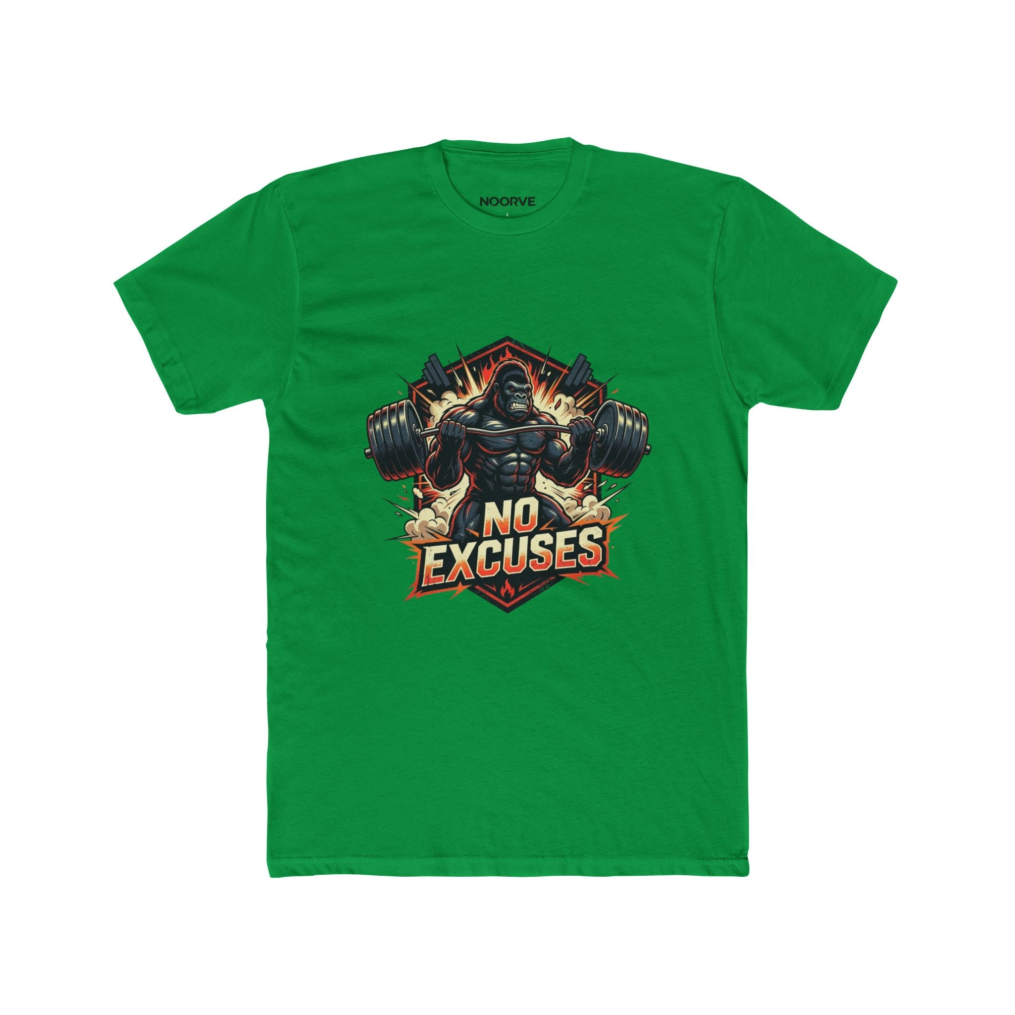 No Excuses Gym T‑Shirt — Motivational Weightlifting Tee