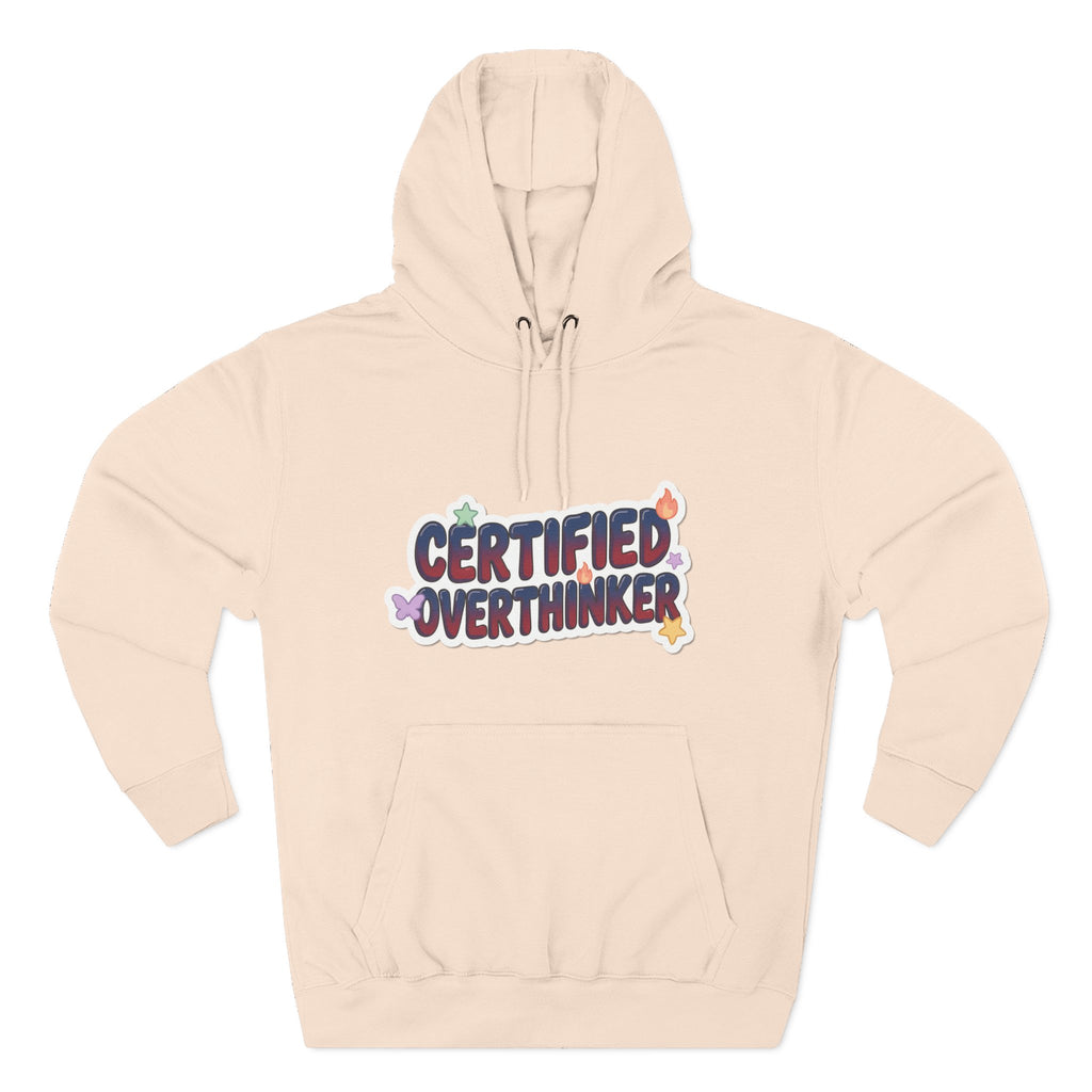 Hoodie — 'Certified Overthinker' & 'Anti Surfing Sun Club' Graphic Pullover