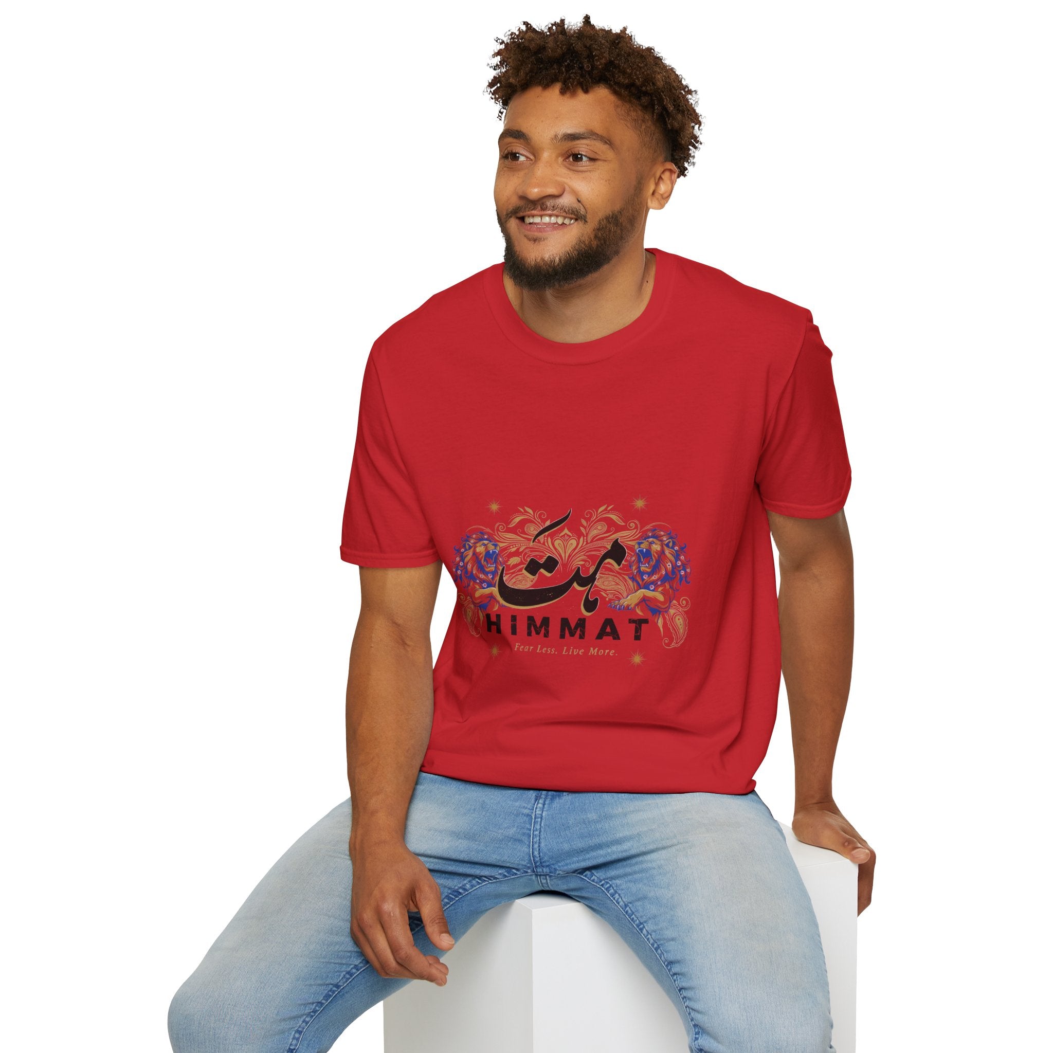 Himmat Floral Calligraphy T-Shirt — Inspirational Urdu Design