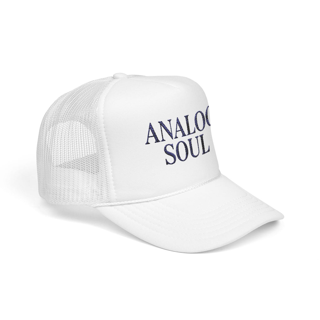 Analog Soul Trucker Hat — Retro Music-Inspired Foam Mesh Cap