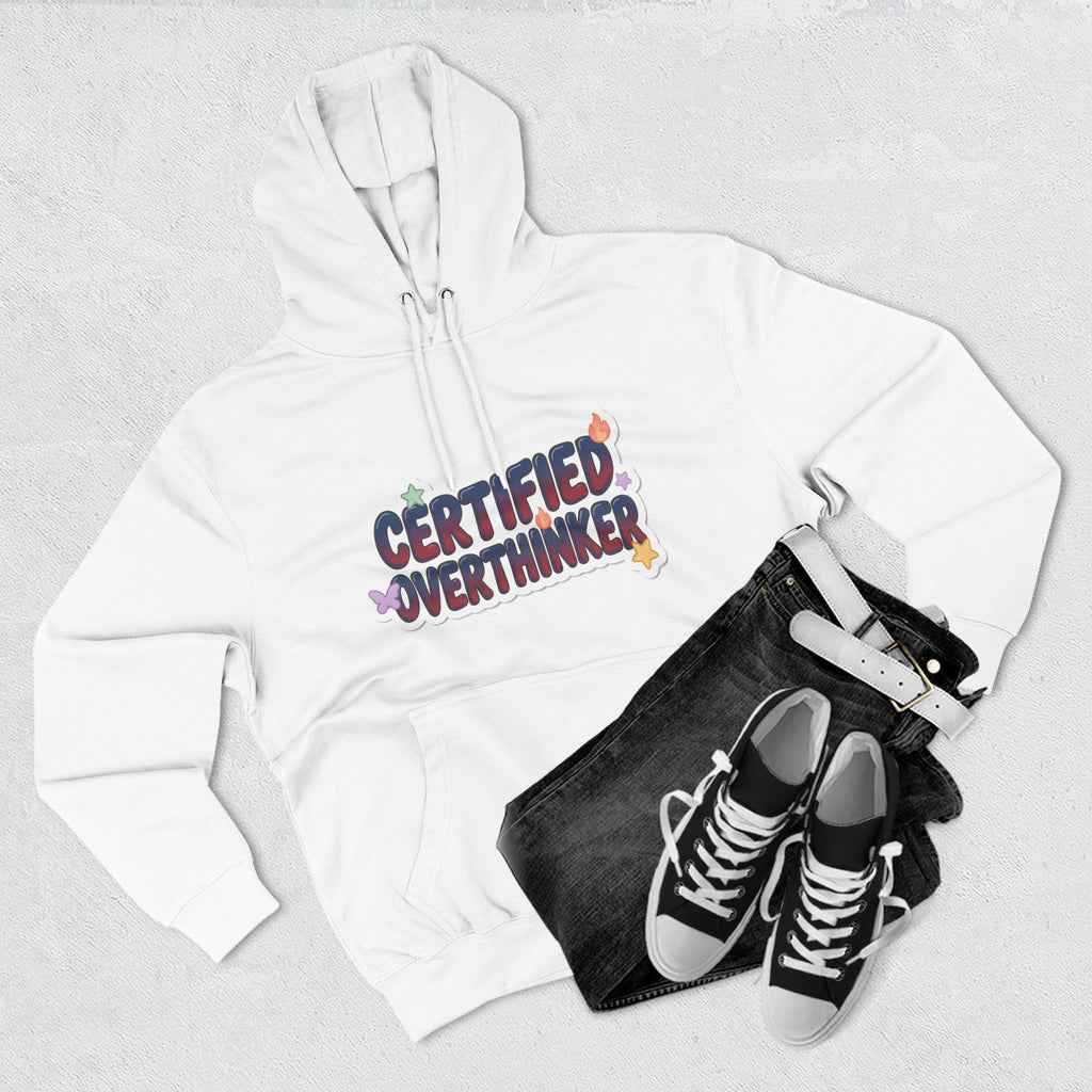 Hoodie — 'Certified Overthinker' & 'Anti Surfing Sun Club' Graphic Pullover