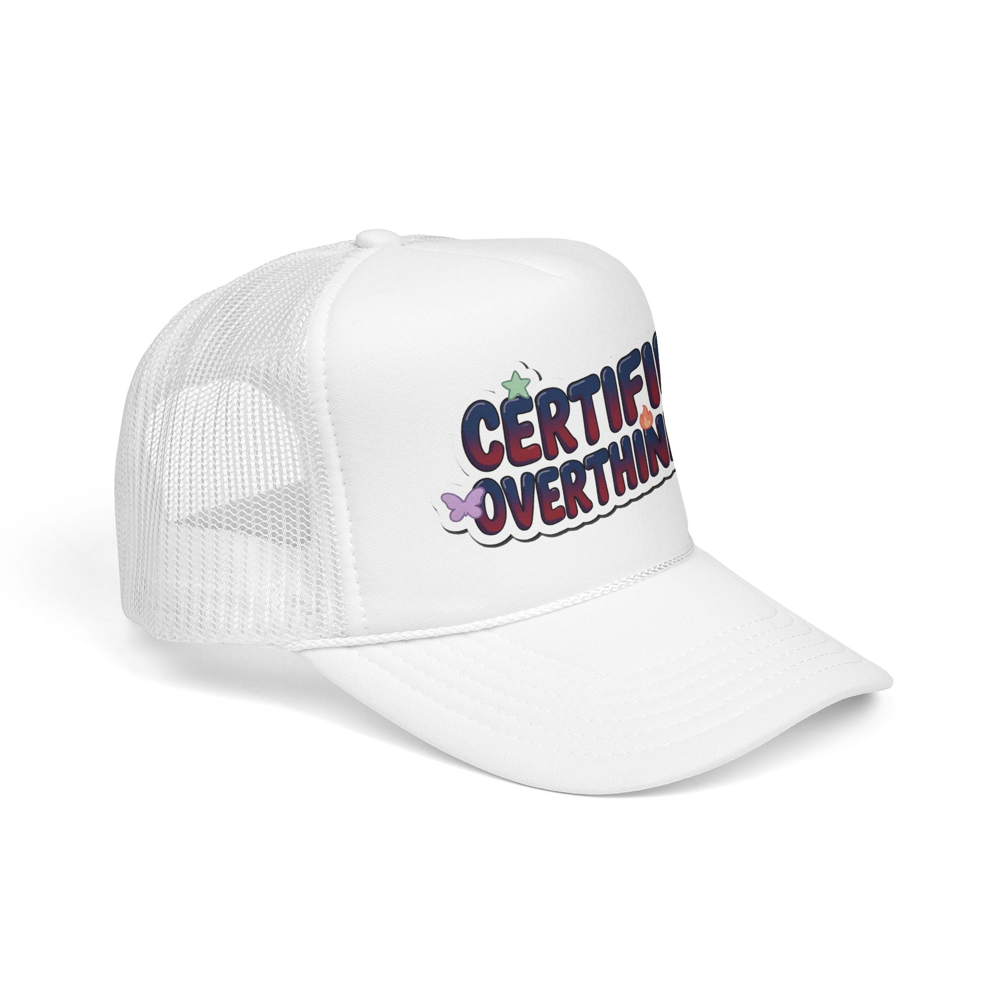 Trucker Hat — "Certified Overthinker" Foam Patch Cap