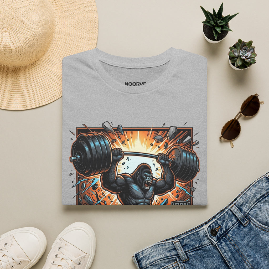 Motivational Weightlifting T-Shirt — 'No Excuses' Gorilla Gym Tee | Noorve | T-Shirt