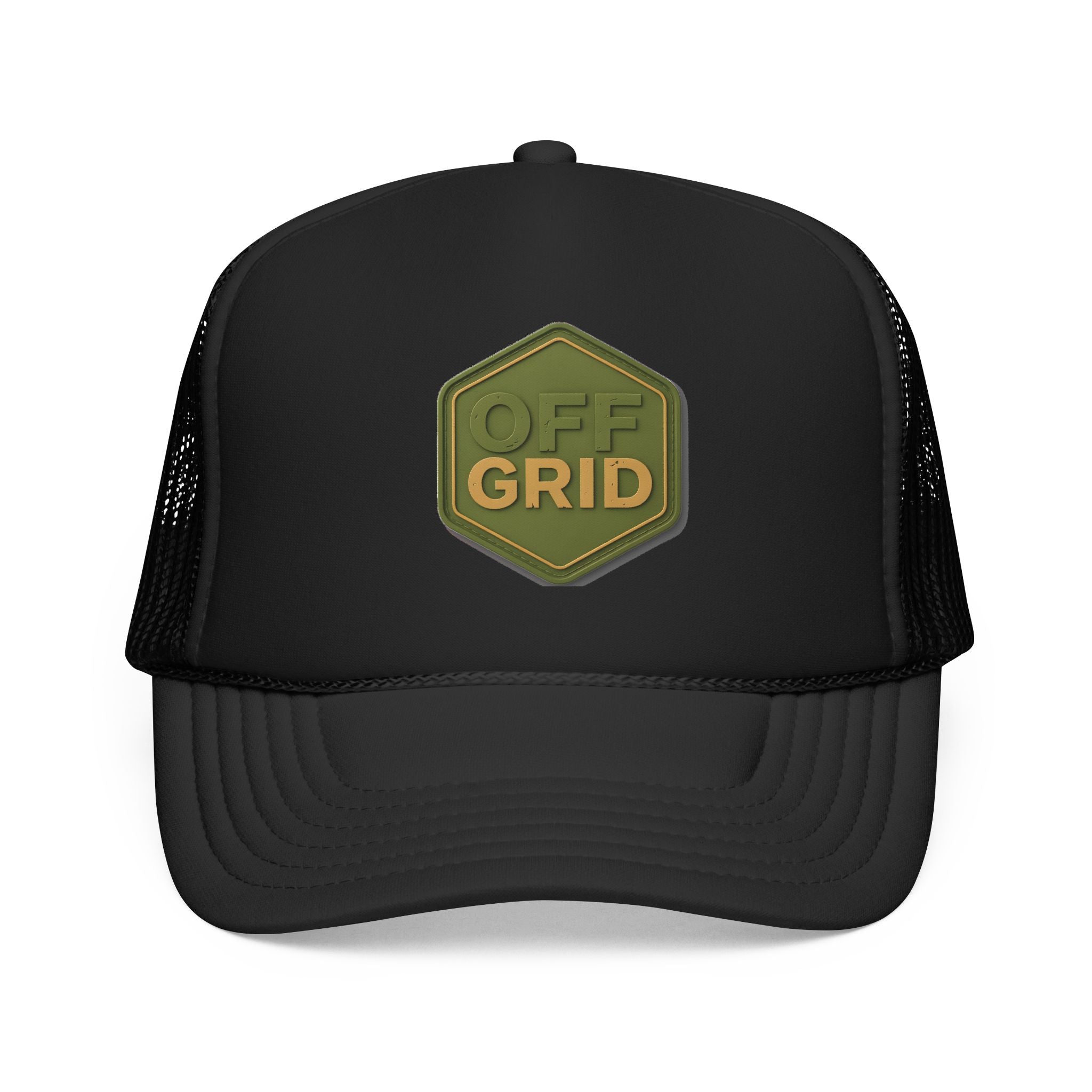 Off Grid Patch Trucker Hat — Military Green Adventure Cap | Noorve | Hats