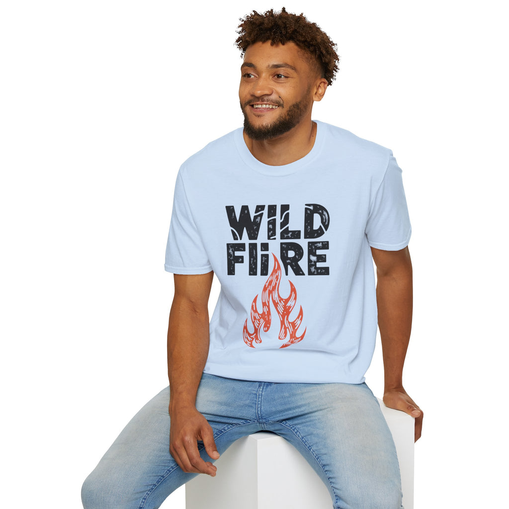 Wild Fire Graphic T‑Shirt — Bold Flame Typography Tee
