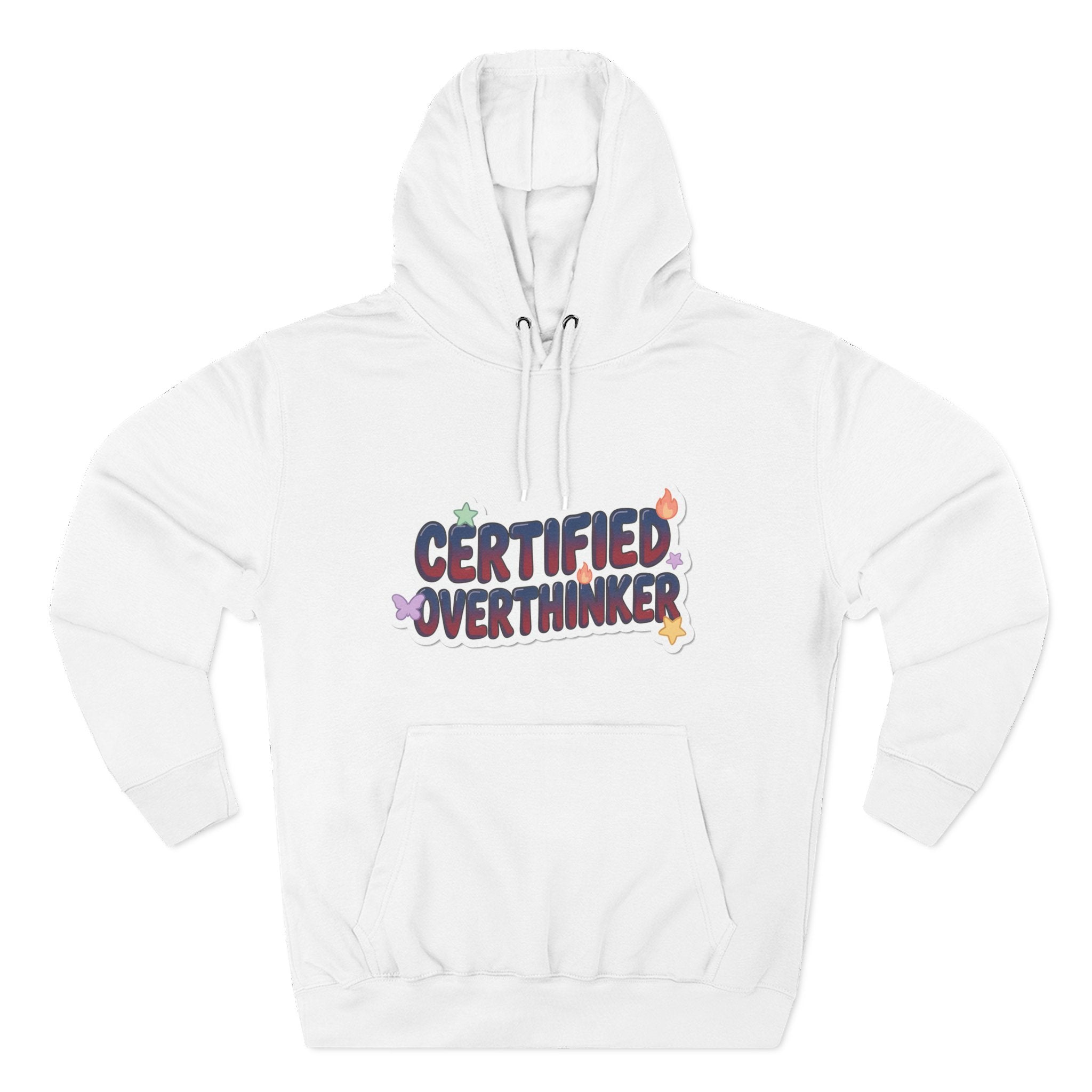 Hoodie — 'Certified Overthinker' & 'Anti Surfing Sun Club' Graphic Pullover