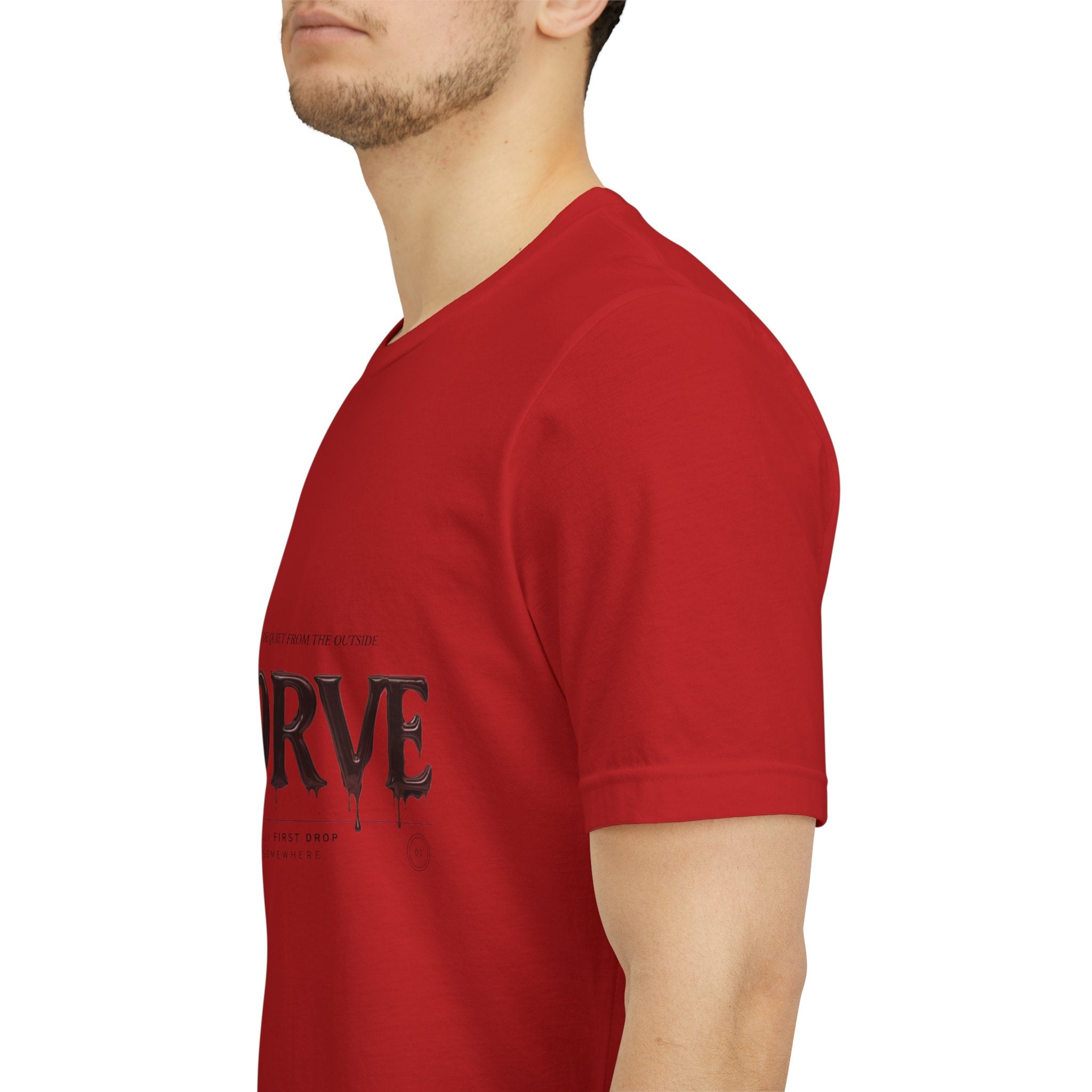 Noorve Drip Logo T-Shirt — Graphic White Tee with Gothic Dripping Text