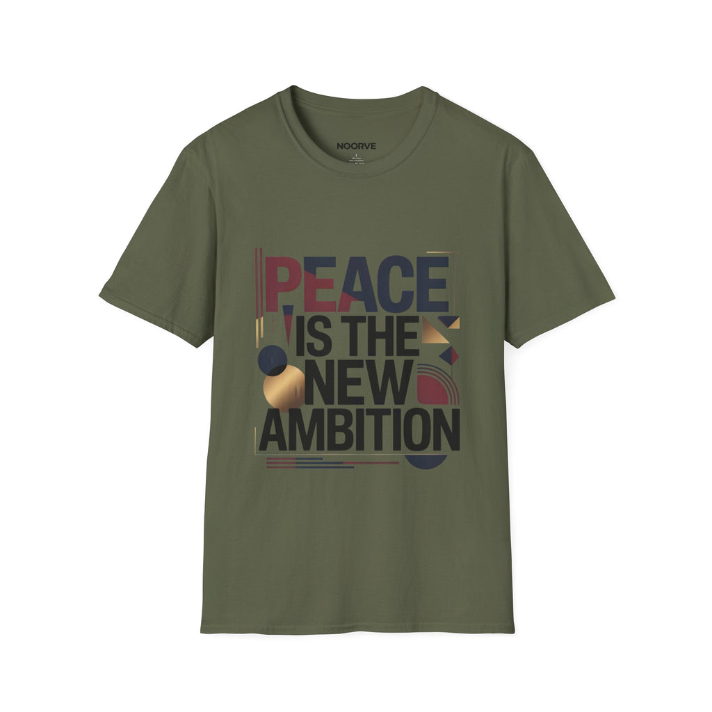 Peace Is The New Ambition T-Shirt — Modern Typography Peace Tee