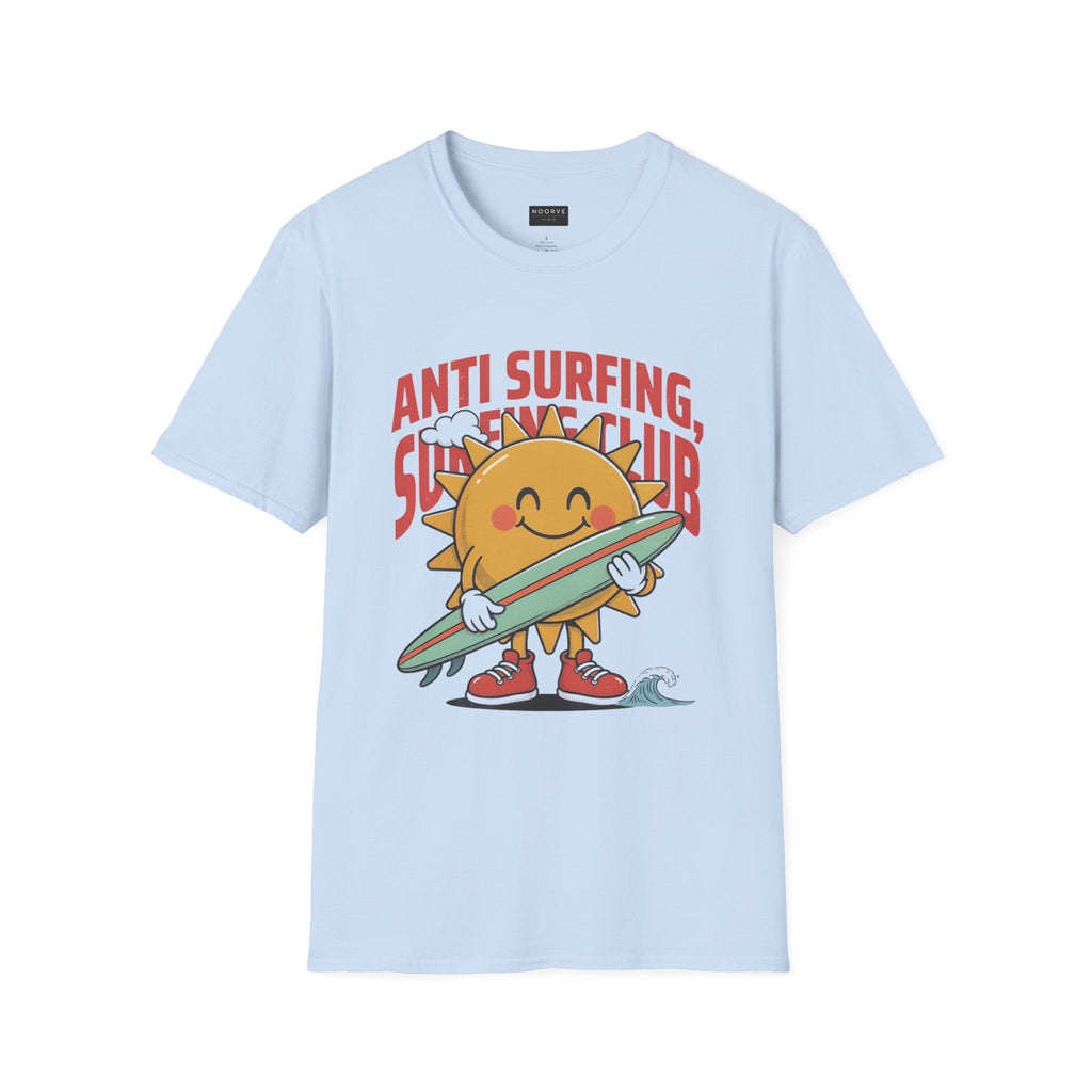 Anti Surfing Sun Club T-Shirt — Funny Retro Surfing Graphic Tee