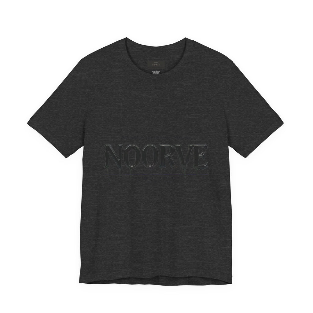 Noorve Drip Logo T-Shirt — Graphic White Tee with Gothic Dripping Text | Noorve | T-Shirt