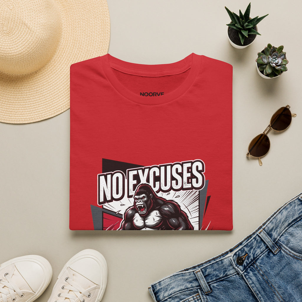 No Excuses T-Shirt — Motivational Gym Gorilla Fitness Tee | Noorve | T-Shirt