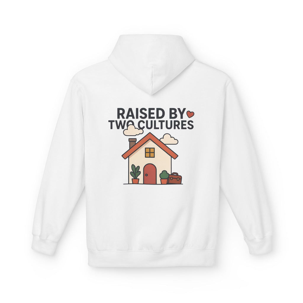 Raised by Two Cultures Hoodie — Multicultural Home Graphic Pullover | Noorve | Hoodie