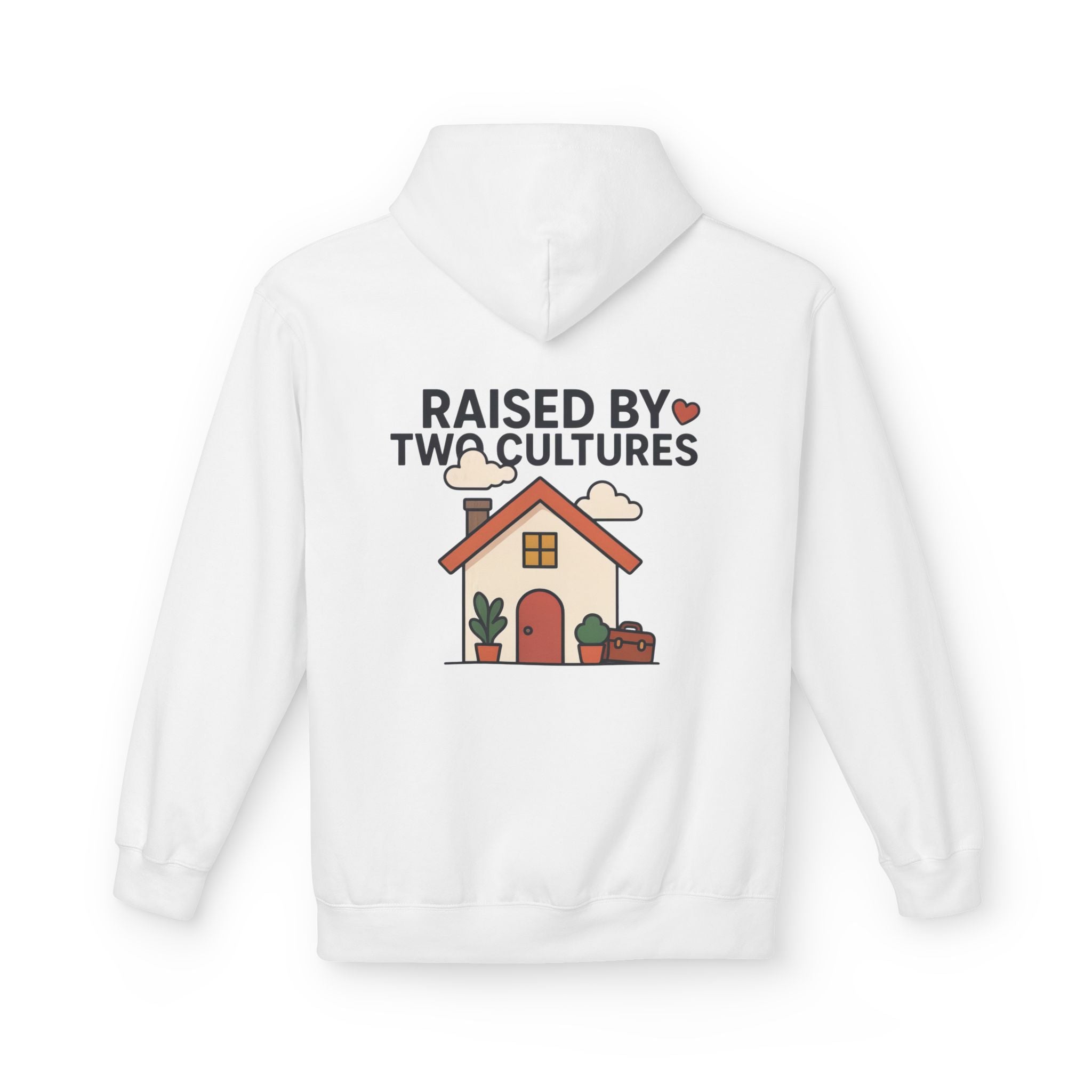 Raised by Two Cultures Hoodie — Multicultural Home Graphic Pullover | Noorve | Hoodie