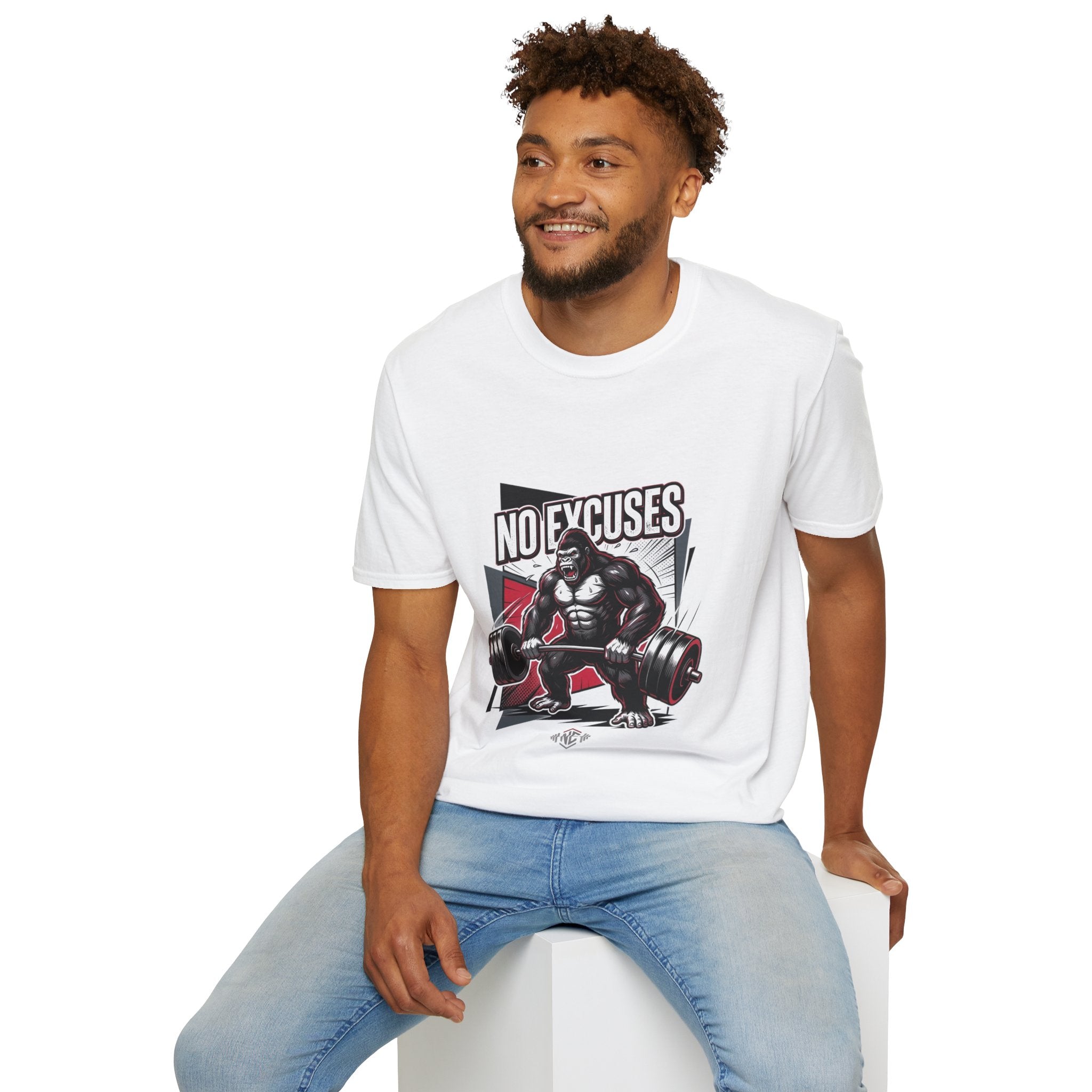 No Excuses T-Shirt — Motivational Gym Gorilla Fitness Tee