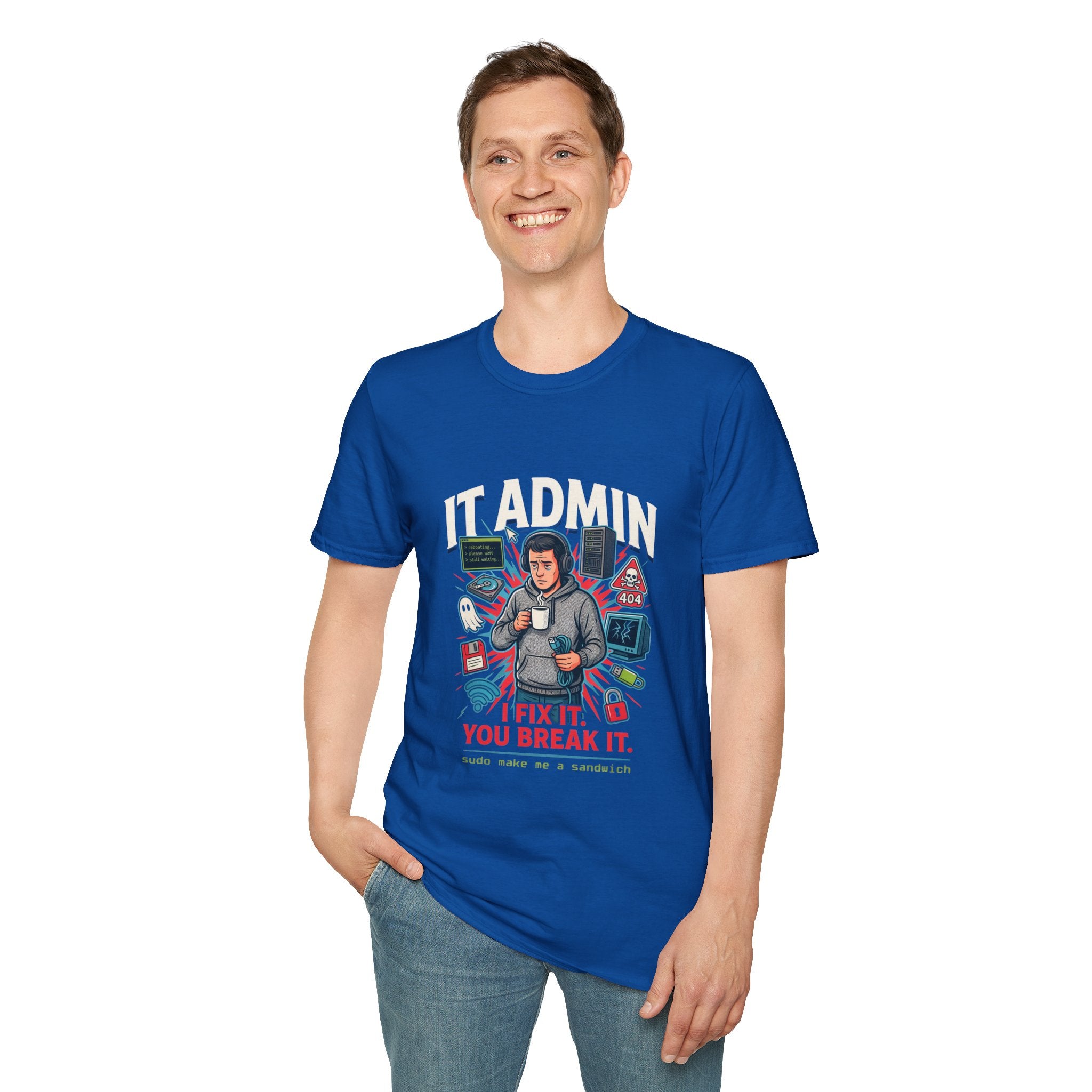 IT Admin T‑Shirt – "I Fix It If You Break It" Graphic Tee for Tech Professionals