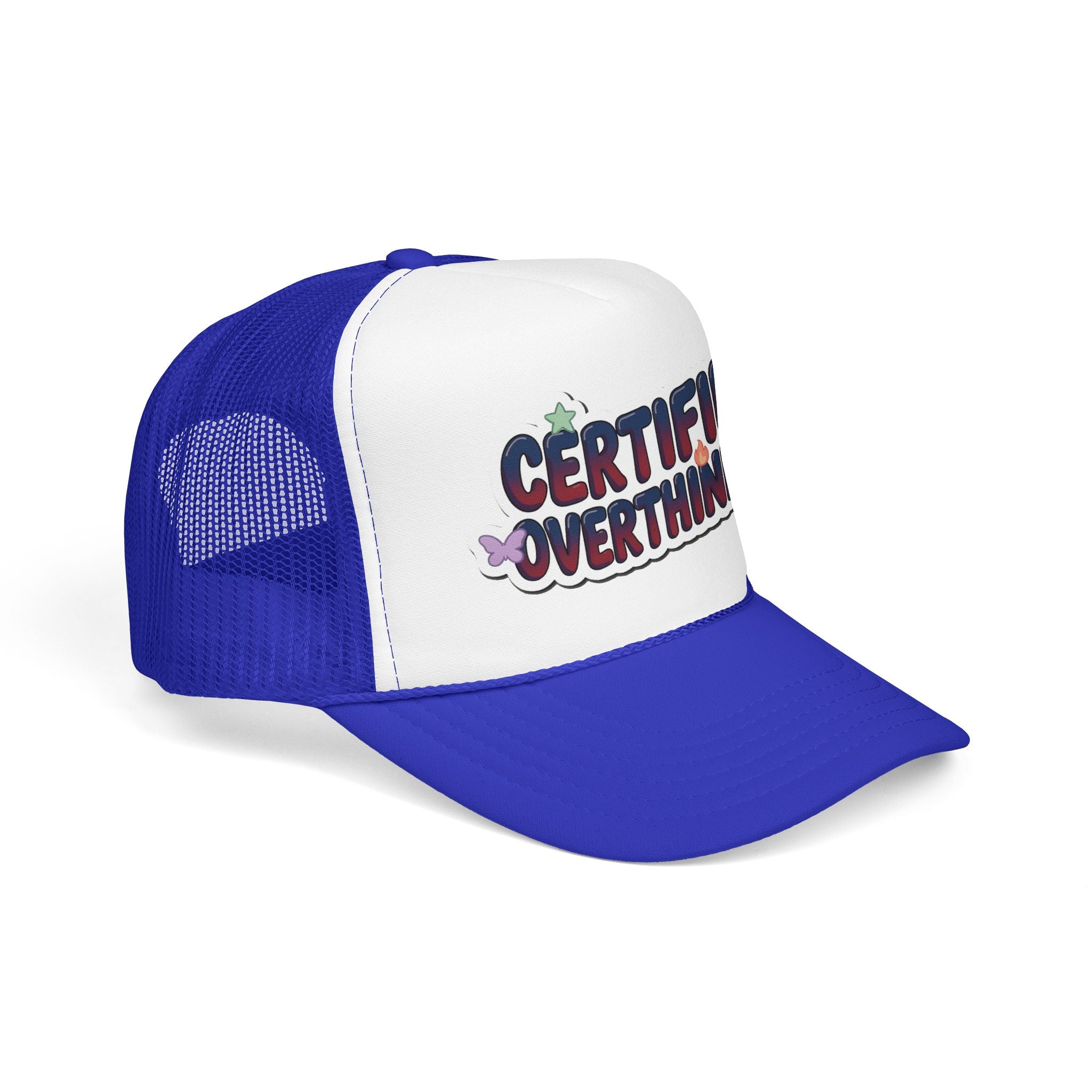 Trucker Hat — "Certified Overthinker" Foam Patch Cap