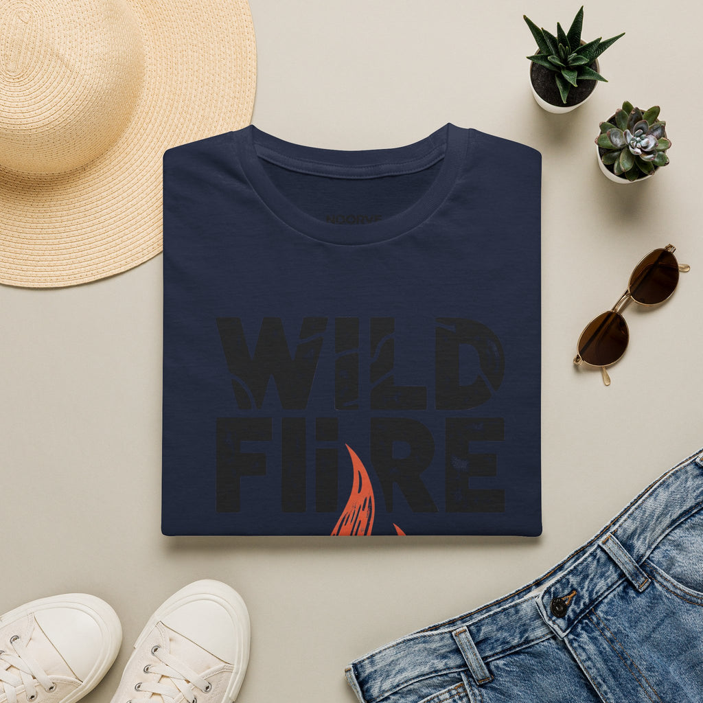 Wild Fire Graphic T-Shirt — Bold Flame Typography Tee | Noorve | T-Shirt