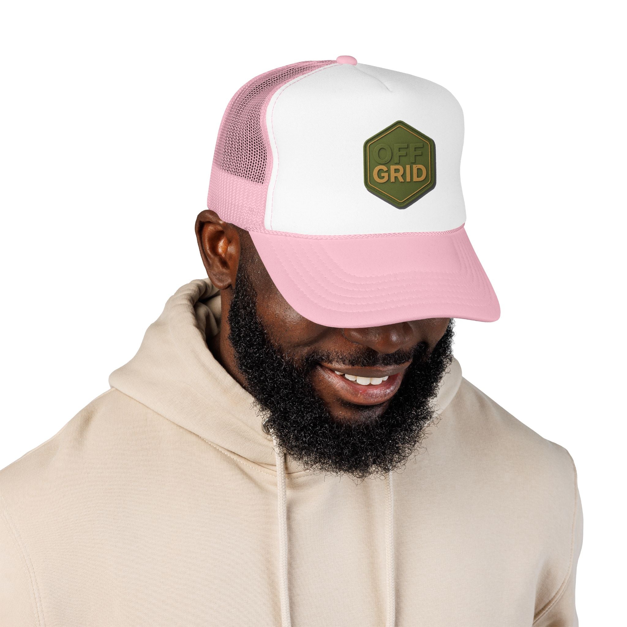 Off Grid Trucker Hat — Outdoor Adventure Foam Mesh Cap