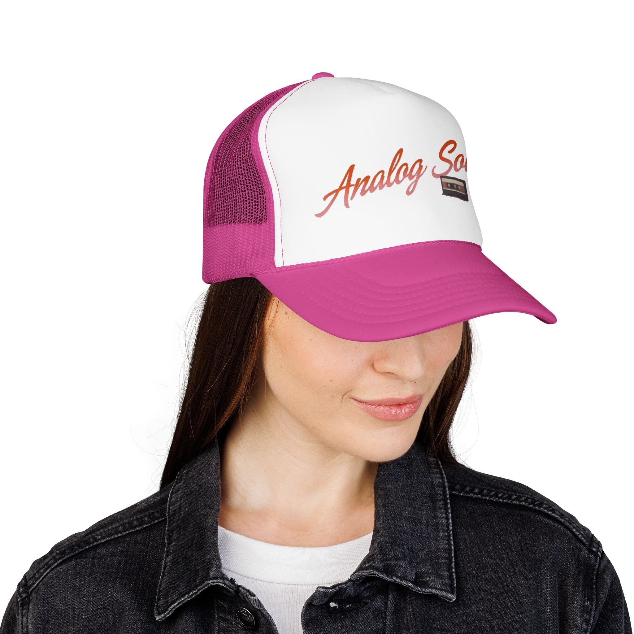 Analog Soul Trucker Hat — Retro Cassette Foam Trucker Cap