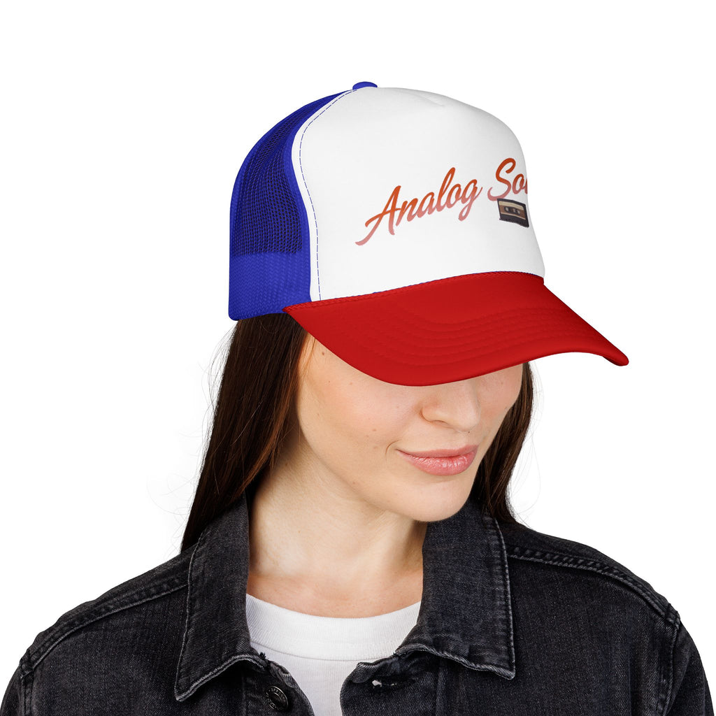Analog Soul Trucker Hat — Retro Cassette Foam Trucker Cap