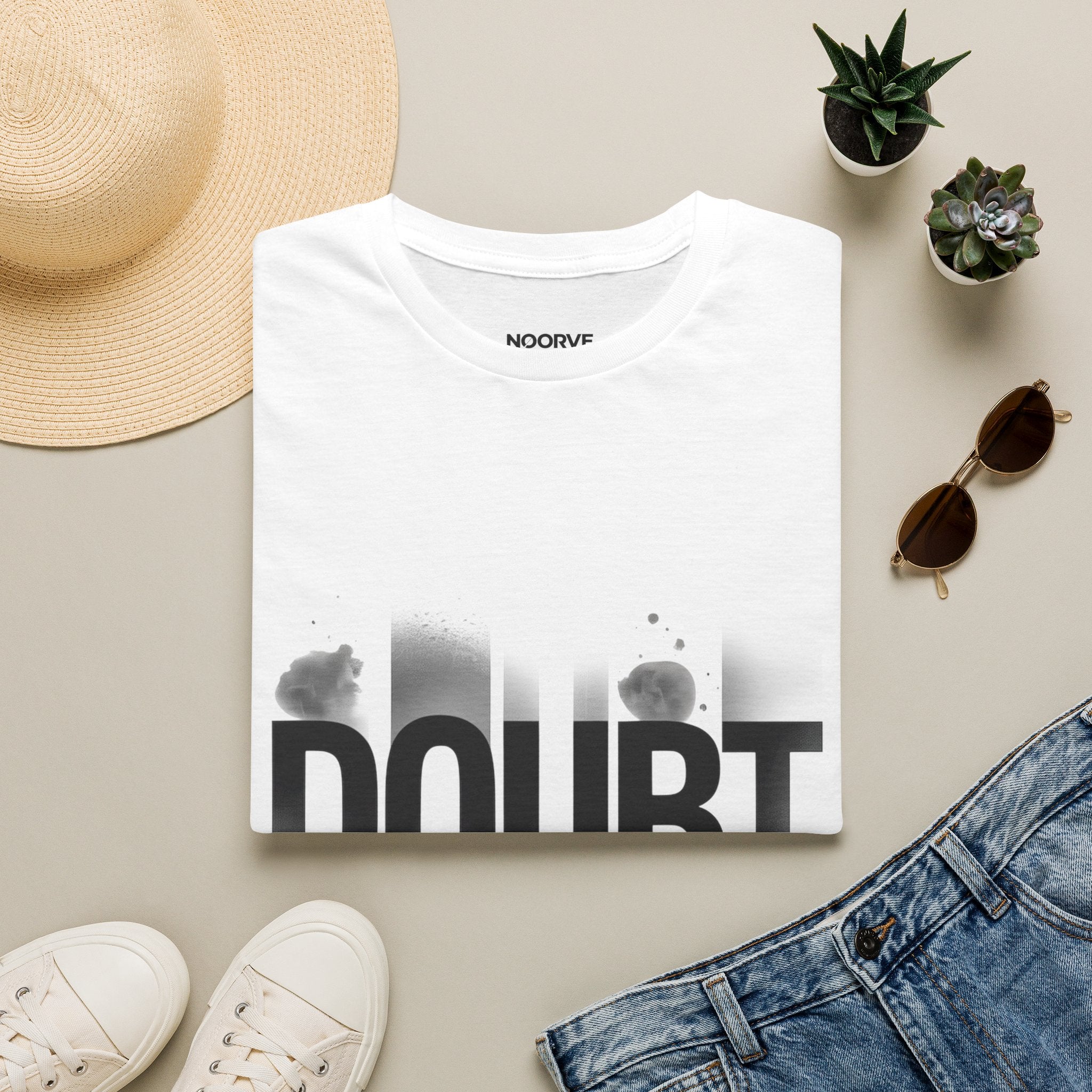 Doubt Graphic T-Shirt — Bold Grunge Typography Tee | Noorve | T-Shirt