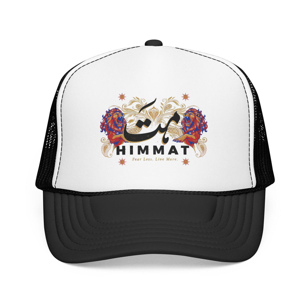 Trucker Hat — Vintage Floral Rose Skull Design (Live Loud, Live More) | Noorve | Hats