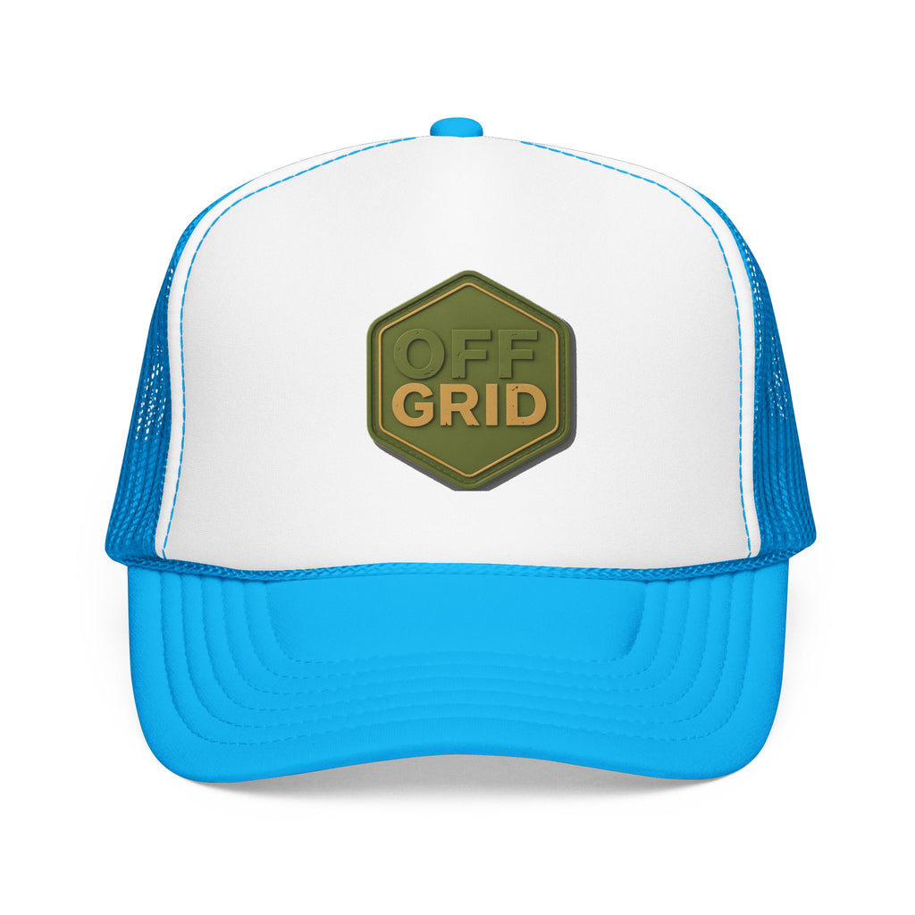 Off Grid Patch Trucker Hat — Military Green Adventure Cap | Noorve | Hats
