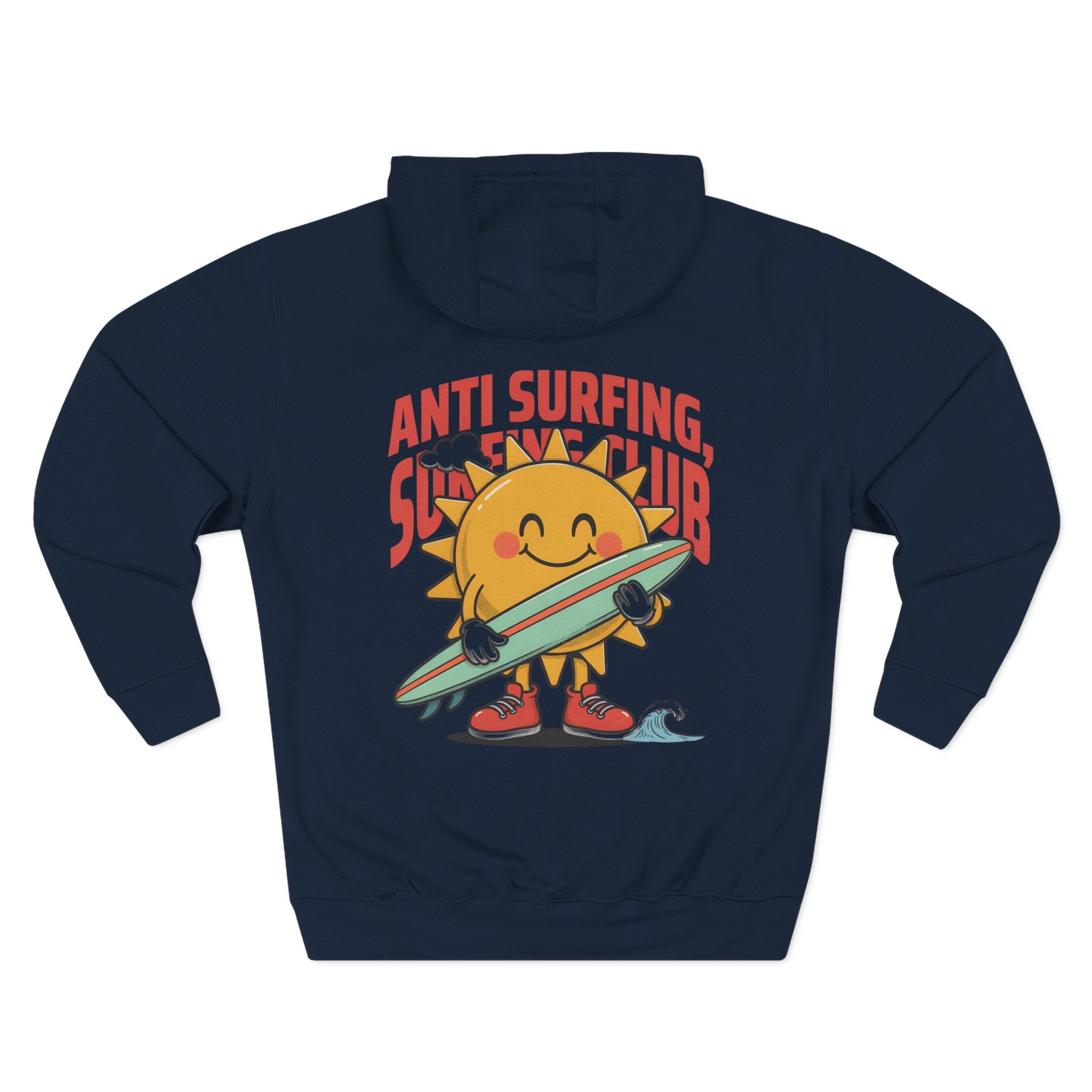 Hoodie — 'Certified Overthinker' & 'Anti Surfing Sun Club' Graphic Pullover