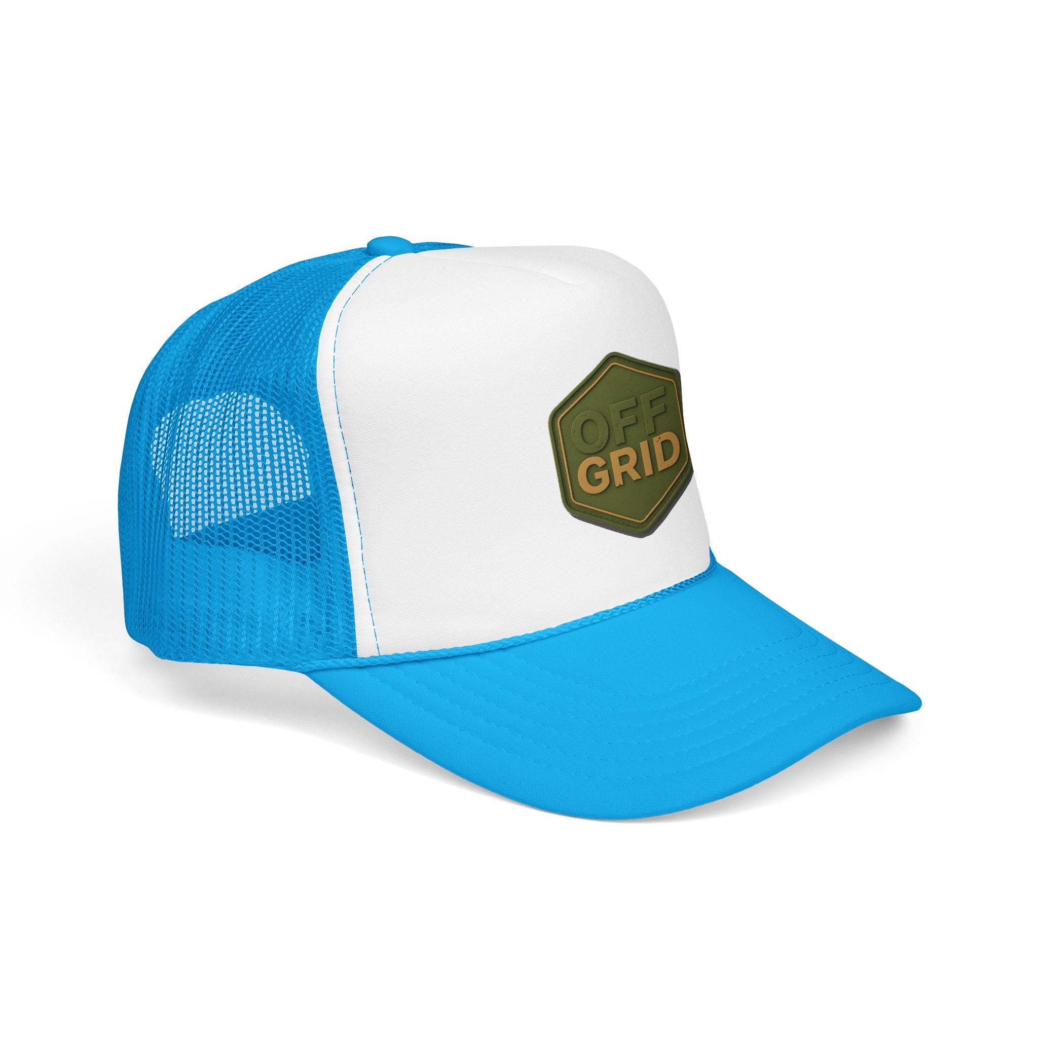 Off Grid Trucker Hat — Outdoor Adventure Foam Mesh Cap